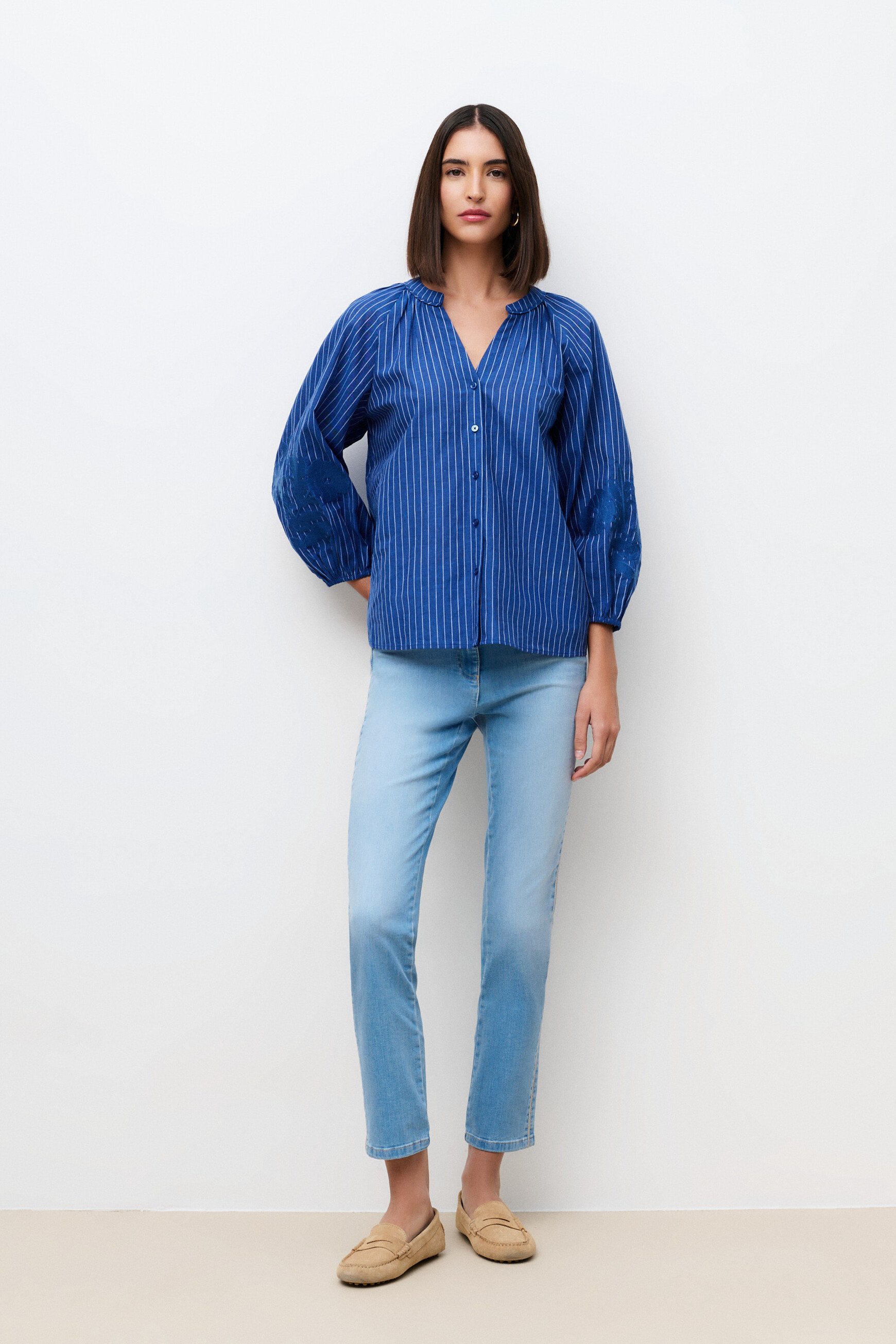 Chemise Caubierayee bleu marine femme