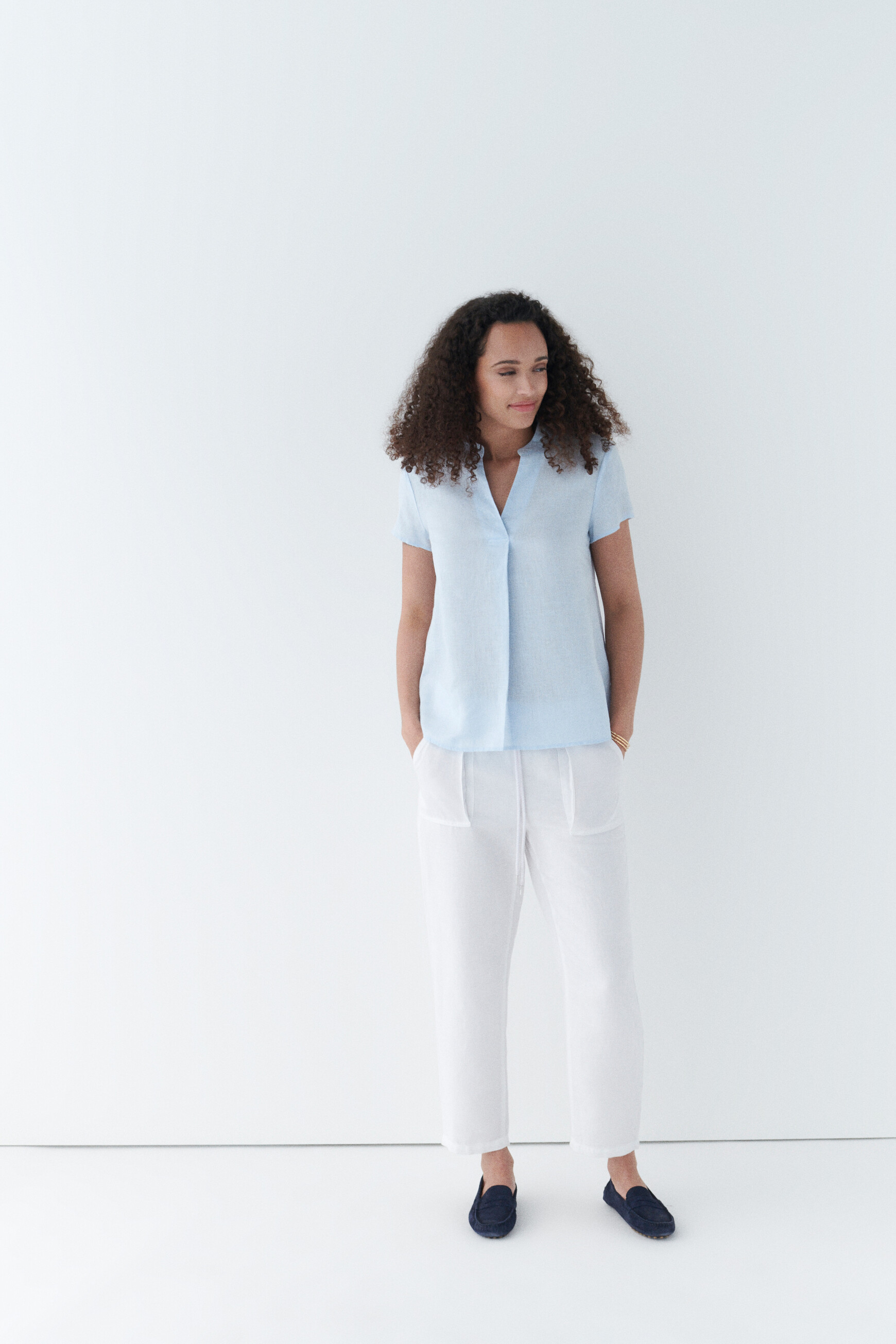 bluse kat 100 leinen himmelblau damen Bluse Kat 100 % Leinen himmelblau damen