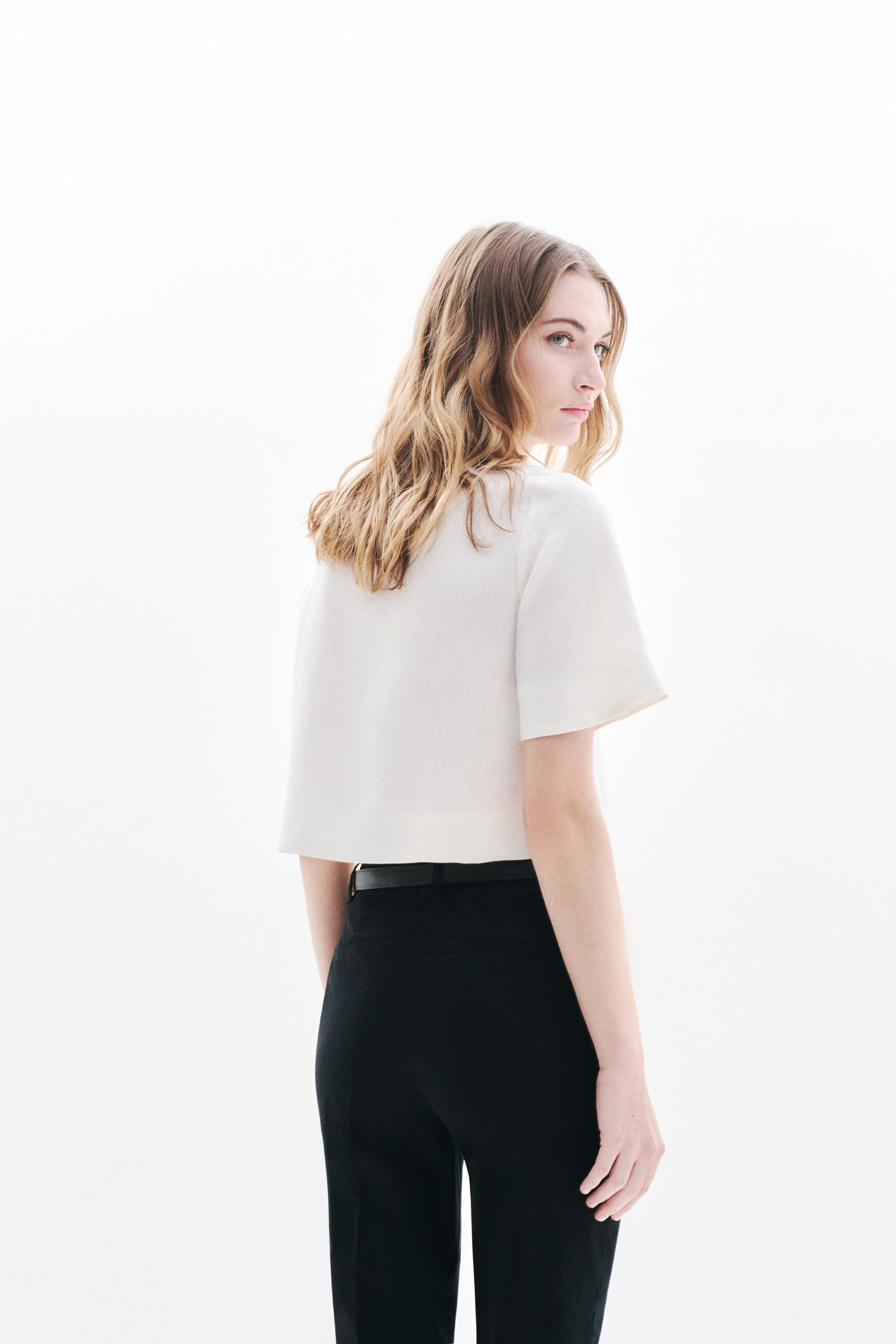 blouse cynthia1 100 lin ecru femme Blouse Cynthia1 100% lin ecru femme