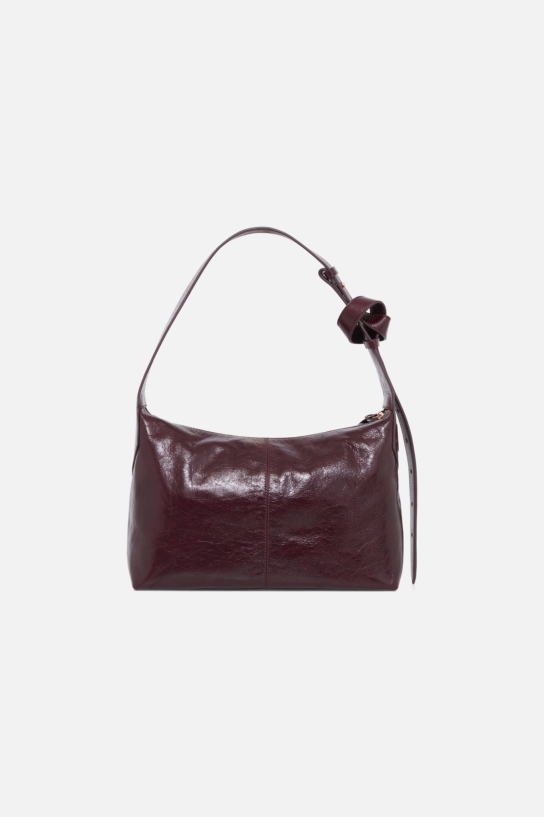 Sac Soanecrink en cuir naturel bordeaux femme