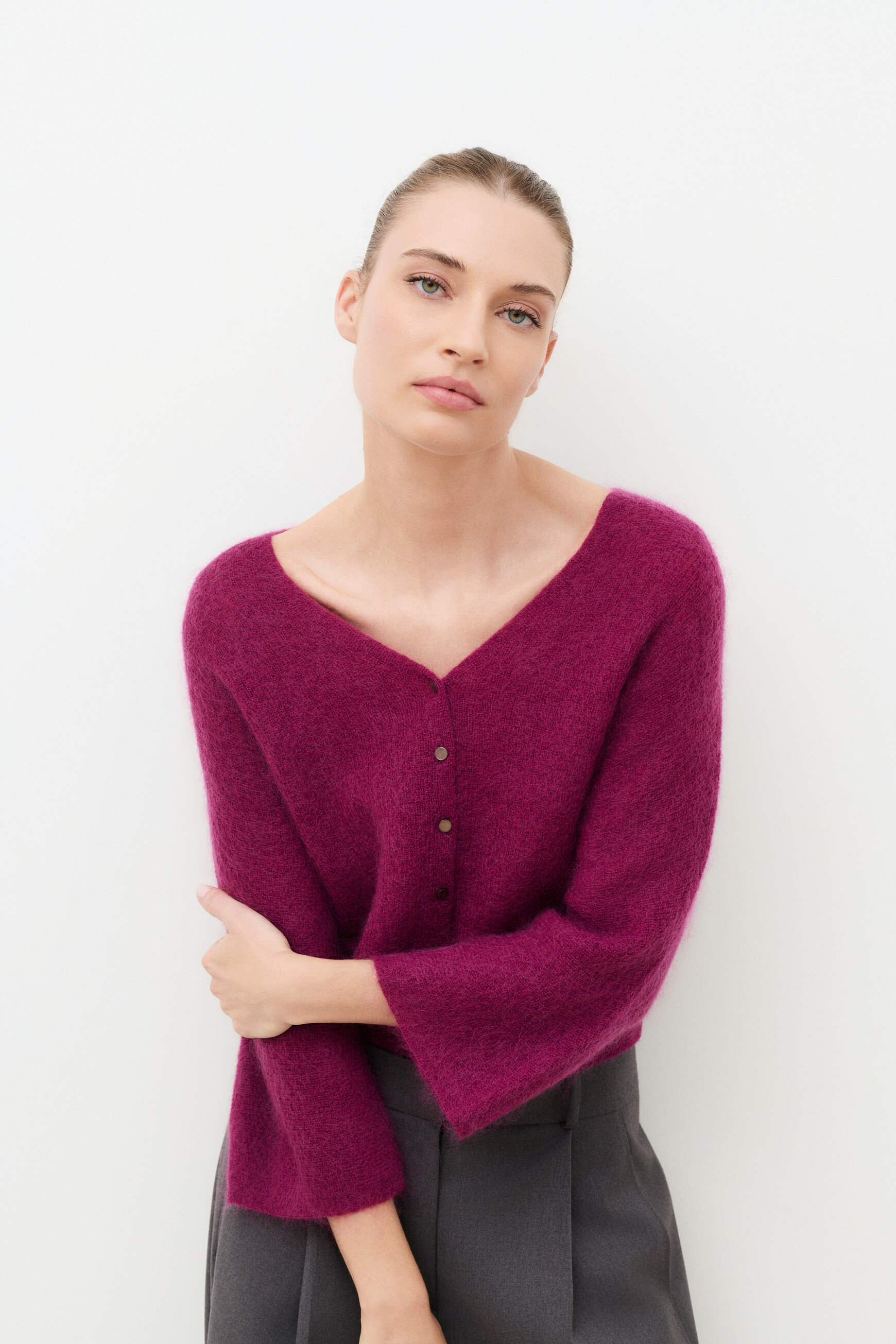 Mpearl sweater violete oscuro woman
