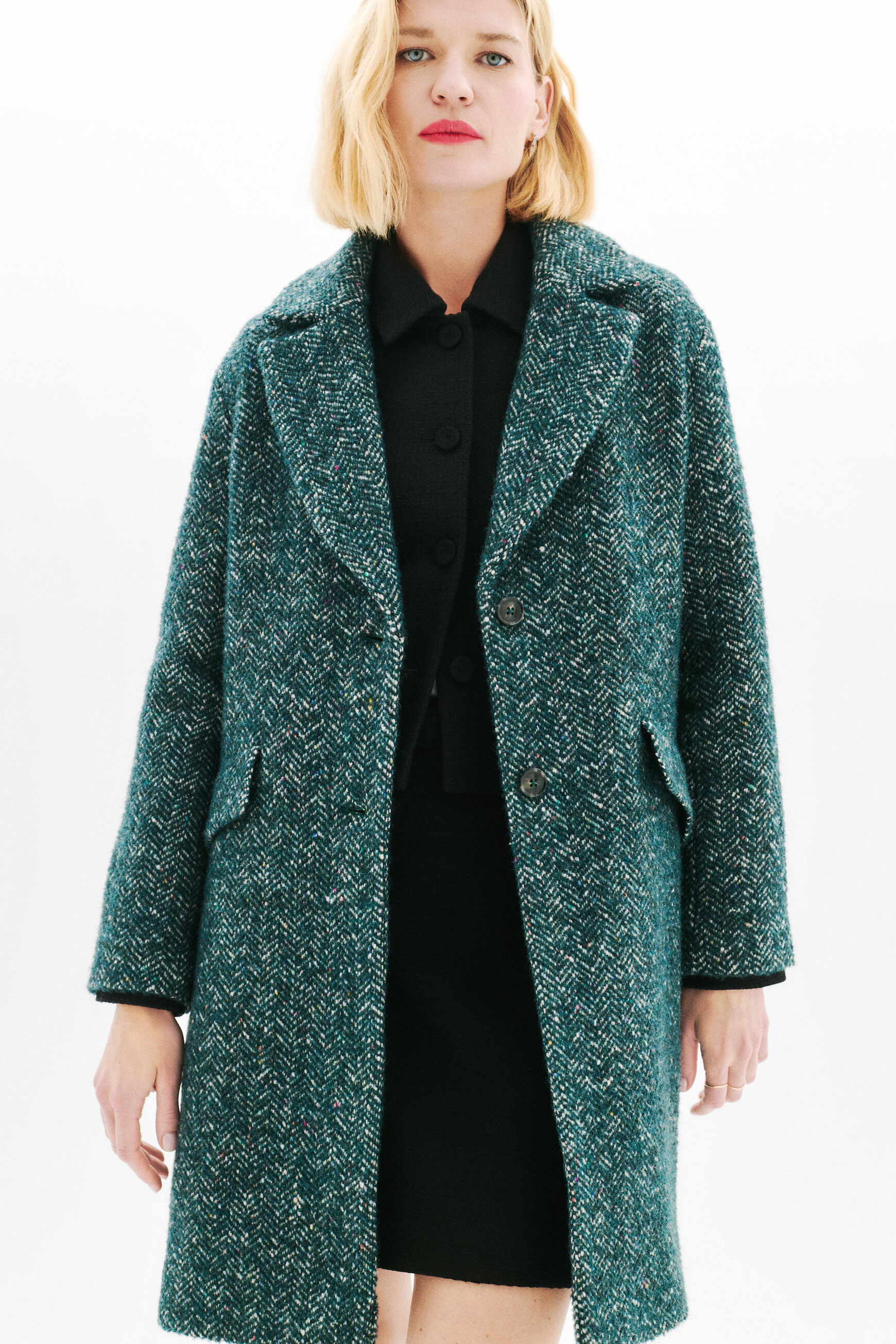 manteau grissini bleu canard femme Manteau Grissini bleu canard femme
