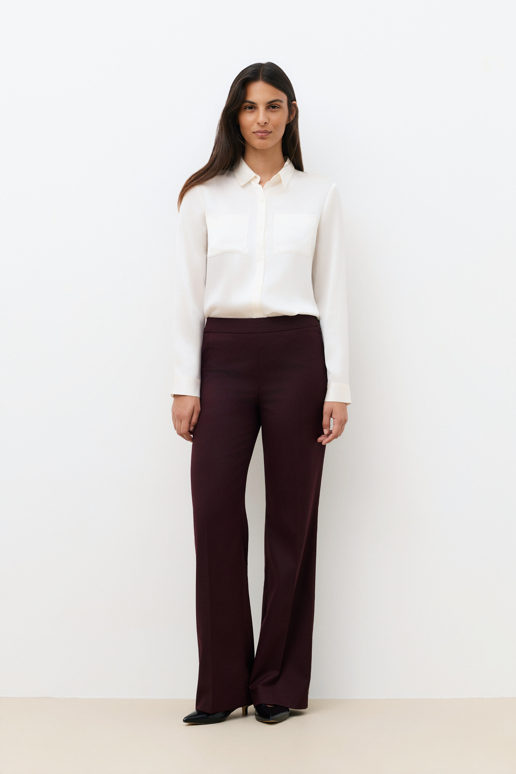 Pmarco trousers burgundy woman