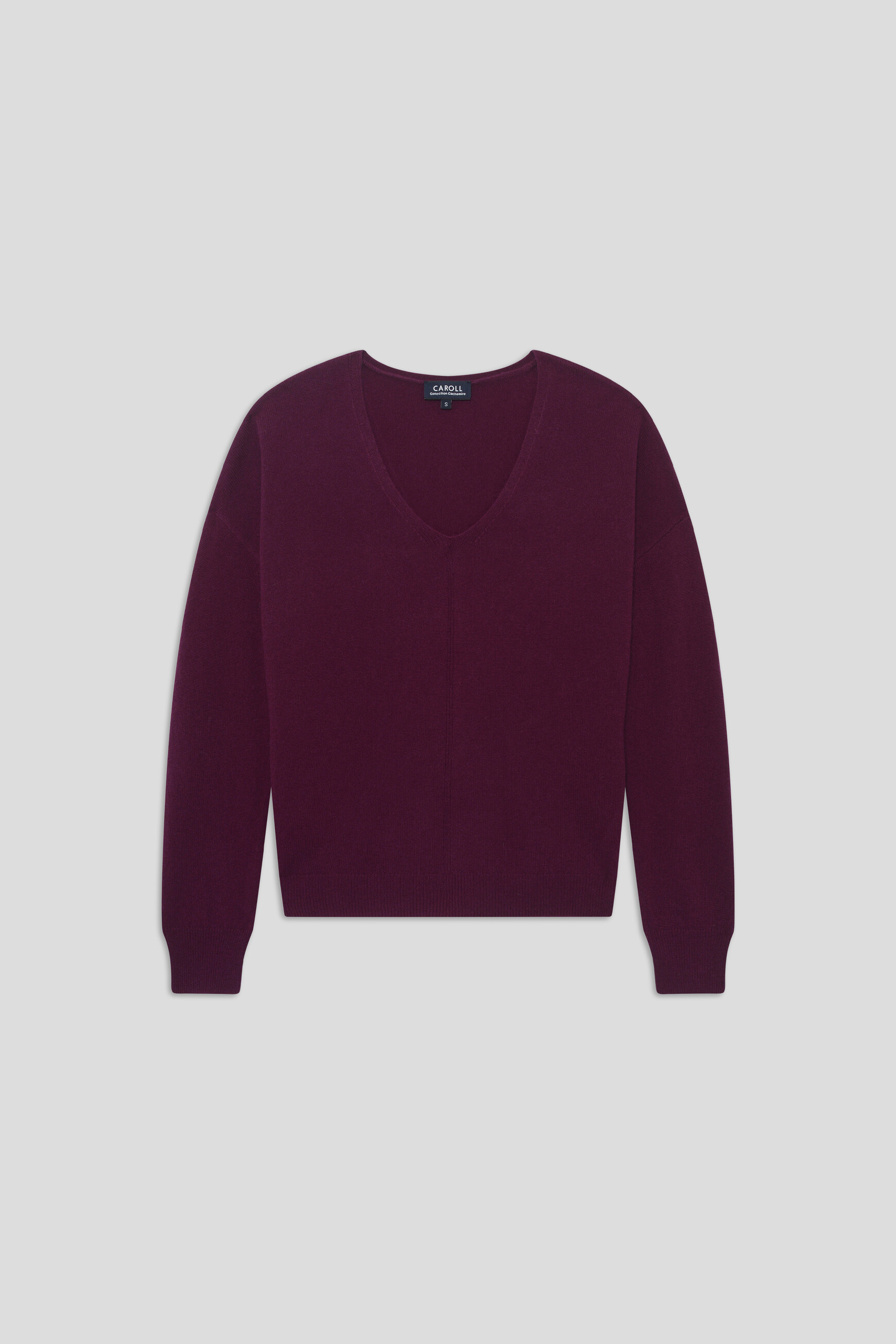 Jersey Mthelmina 100% cachemir ciruela mujer
