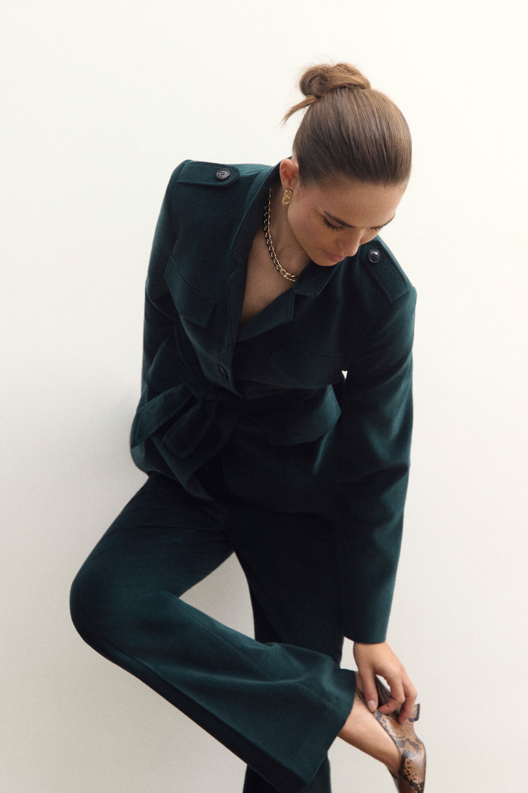 Voceane jacket teal green woman
