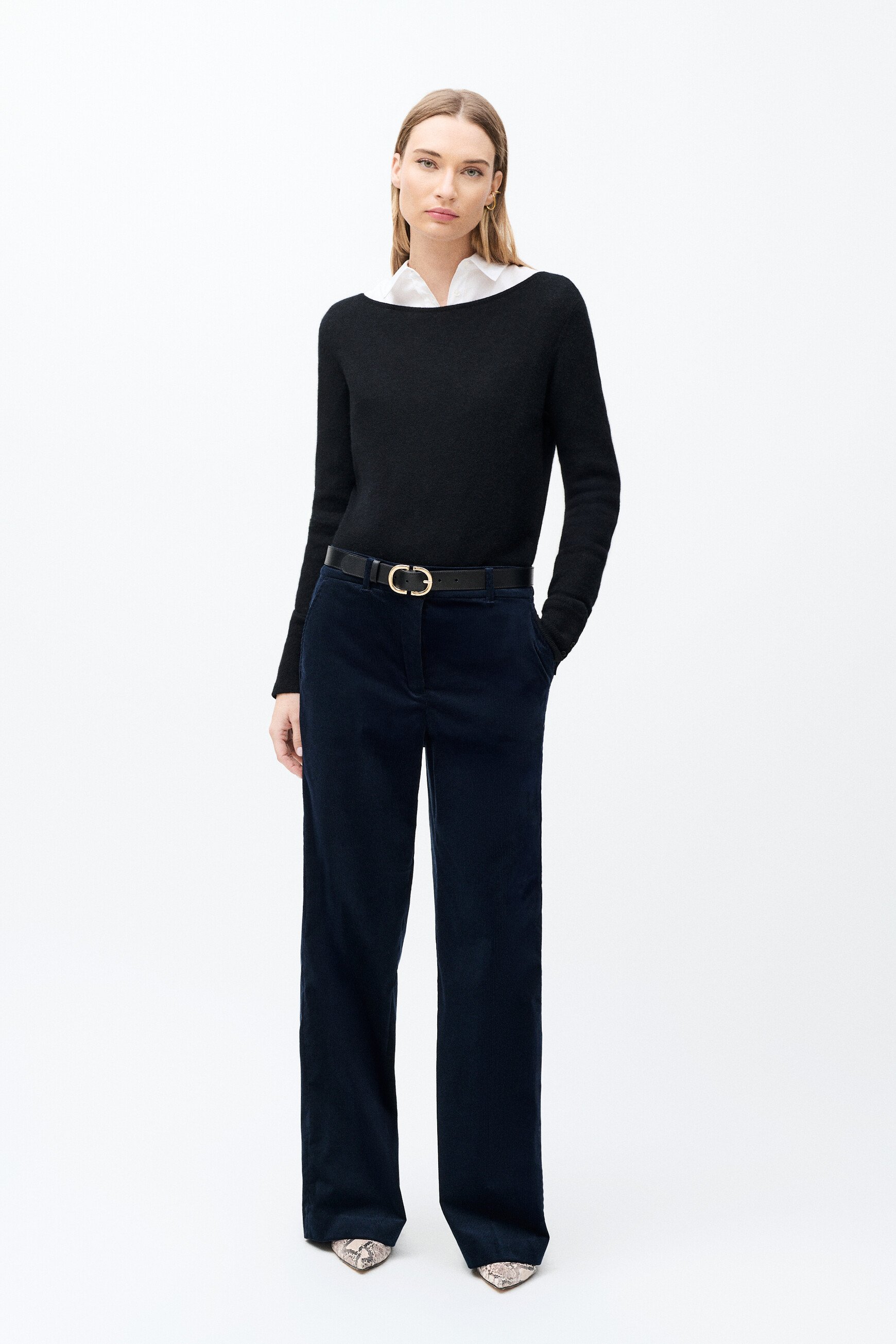 pantalon pesuviovelours bleu marine femme Pantalon Pesuviovelours bleu marine femme