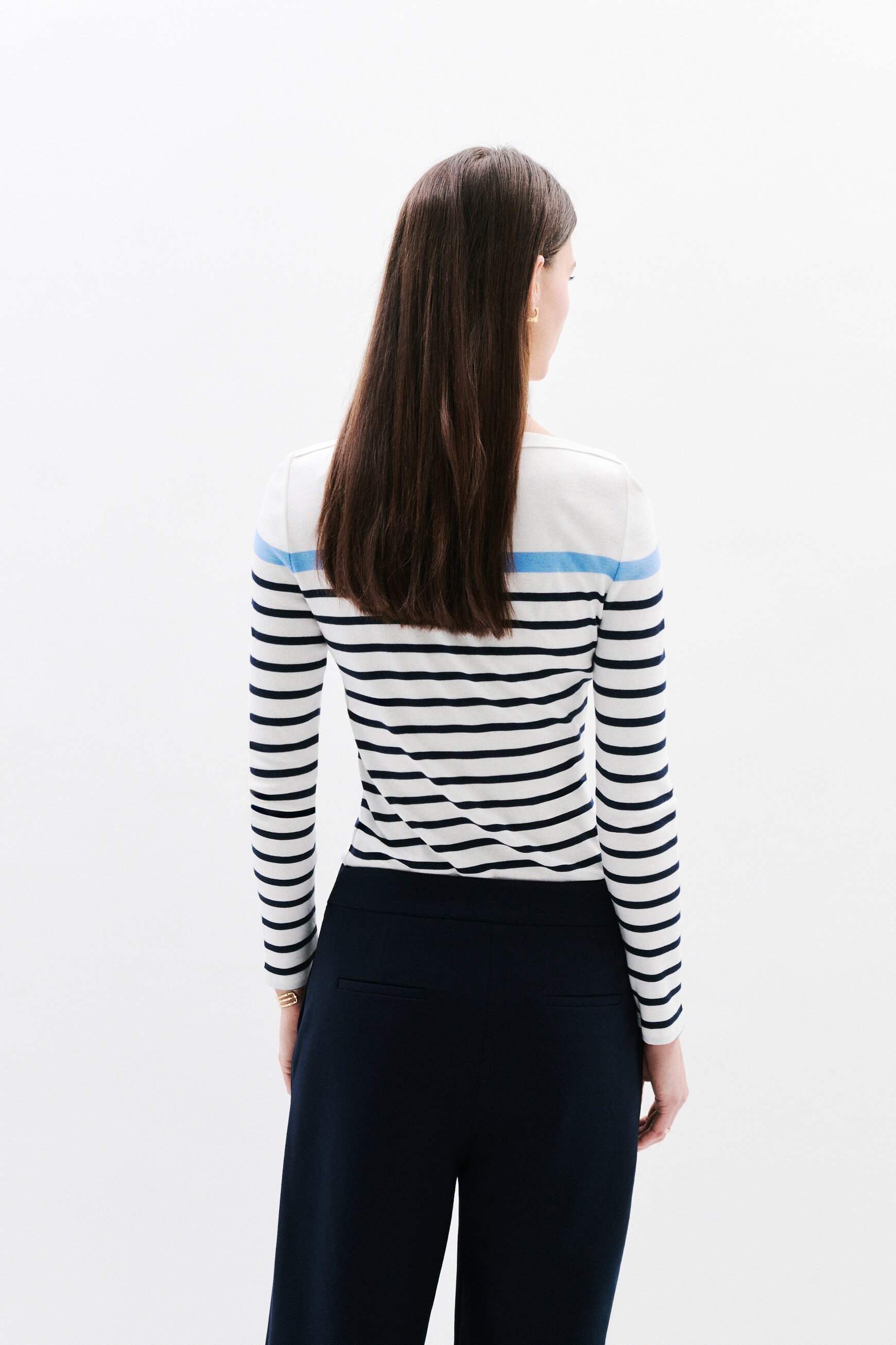 gestreept t shirt lana blauw vrouw Gestreept T-shirt Lana blauw vrouw