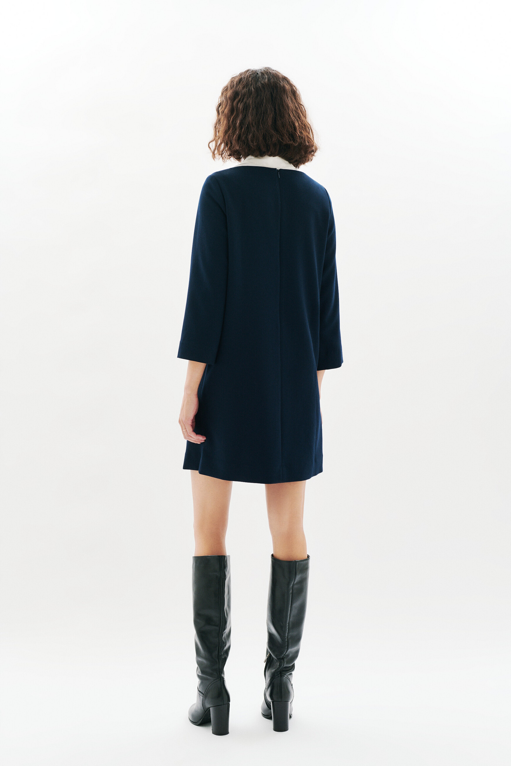 Robe Rlaura bleu marine femme