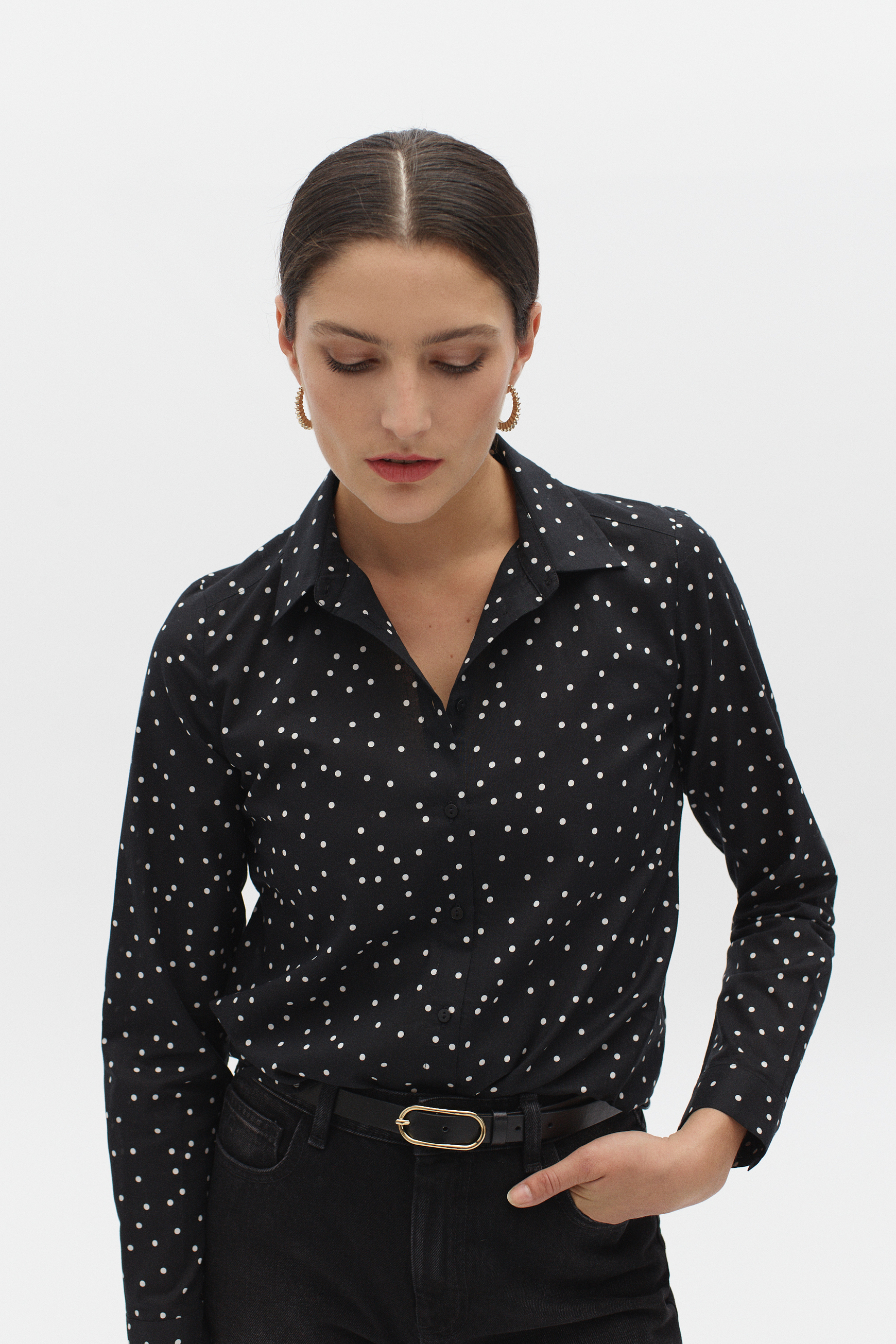 chemisier jessica pois noir femme chemisier jessica pois noir femme