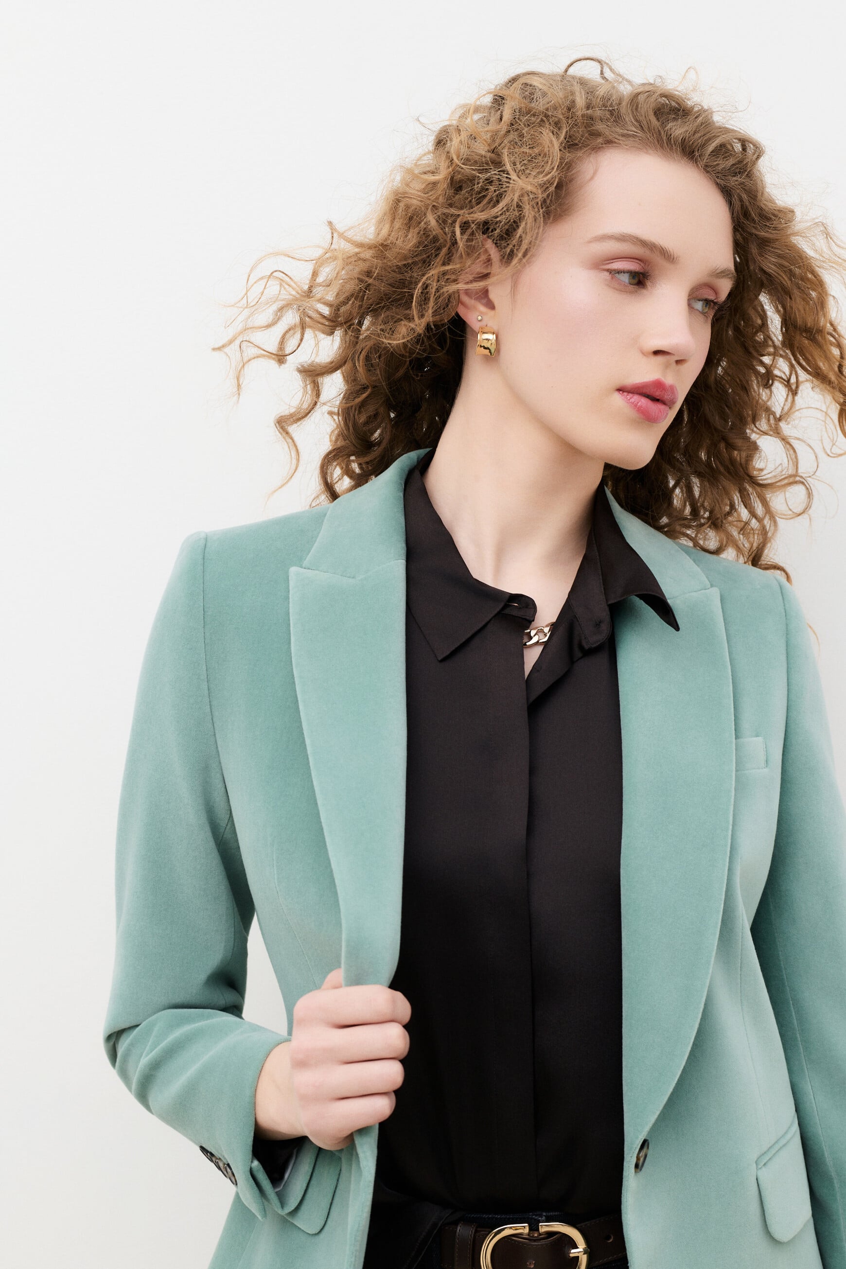 Jaqueta aurora verde pastel mulher