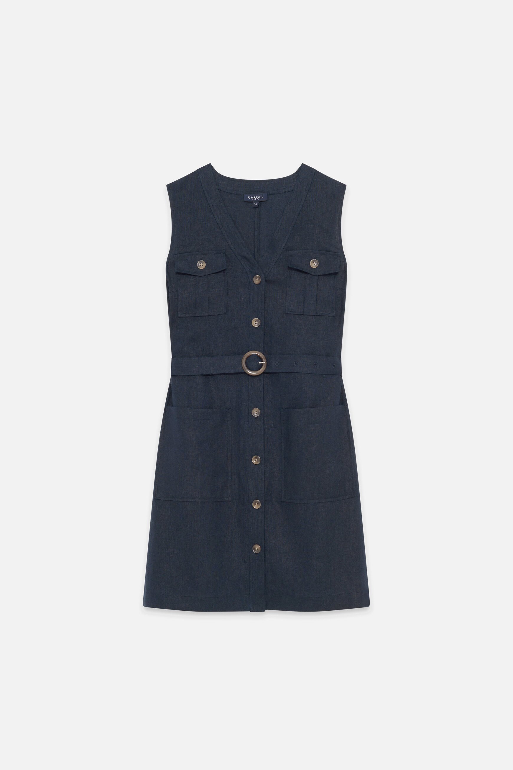 robe rlaurny3 100 lin bleu marine femme Robe Rlaurny3 100% lin bleu marine femme