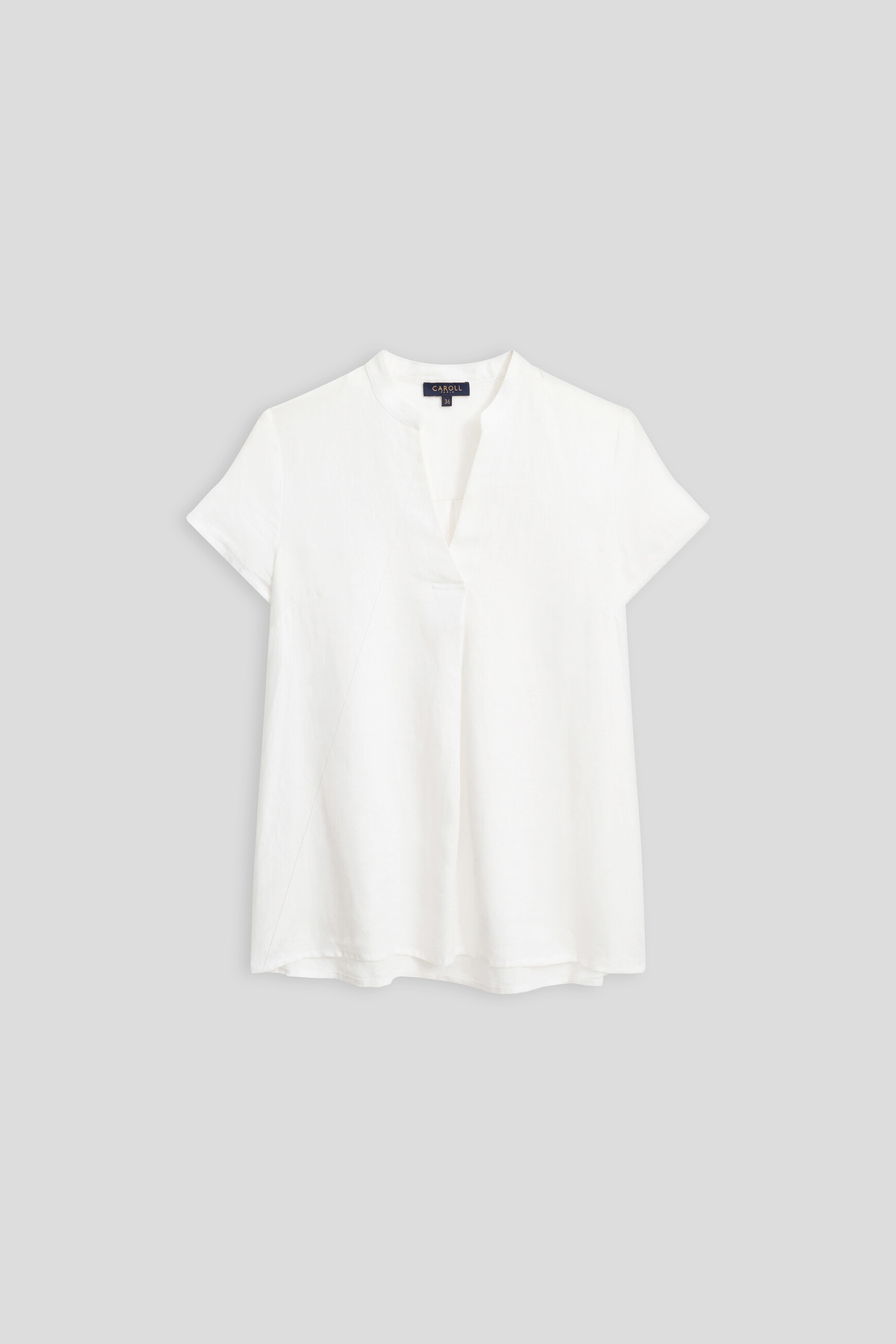 blouse kat 100% lin blanc femme