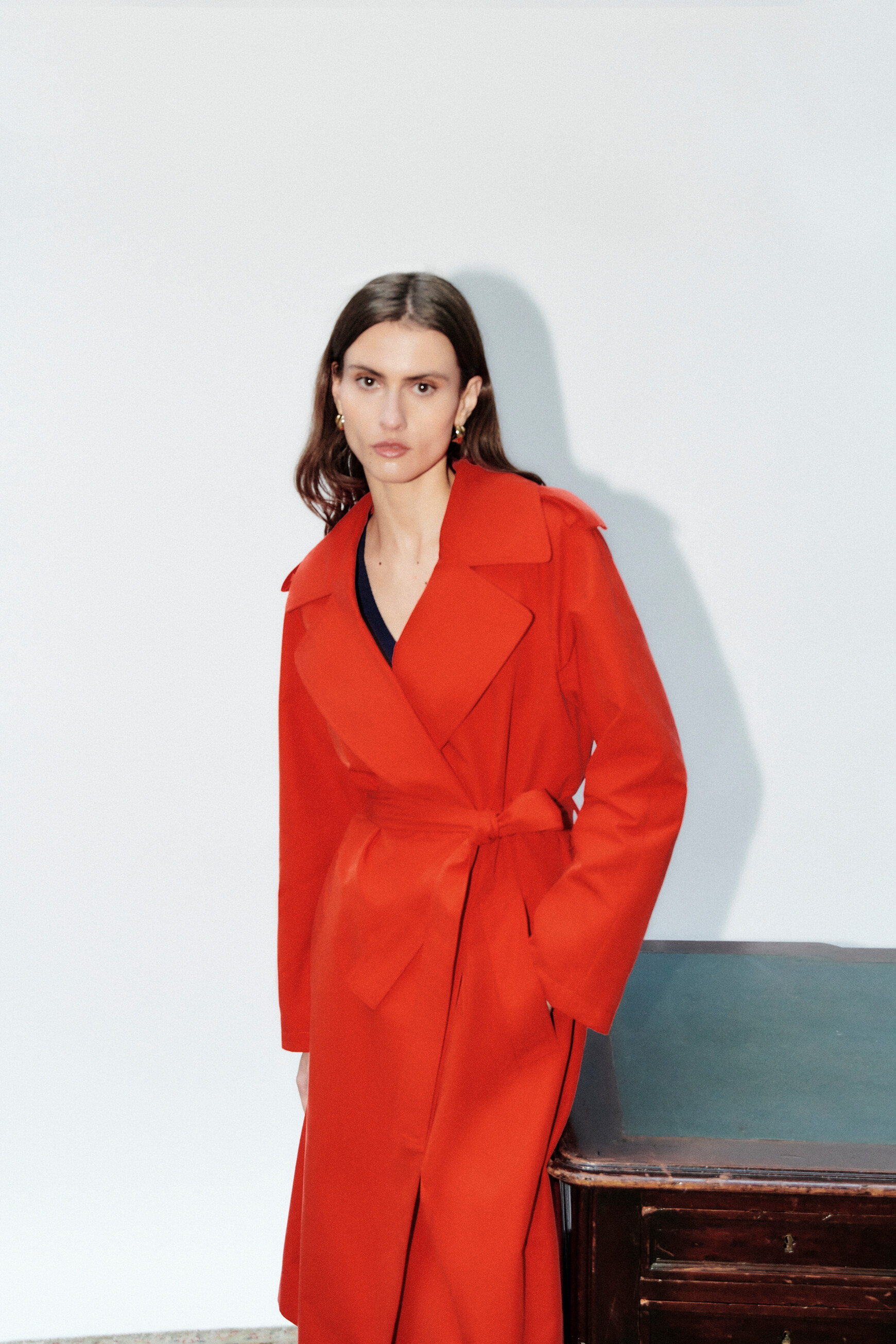 Trench femme on sale rouge