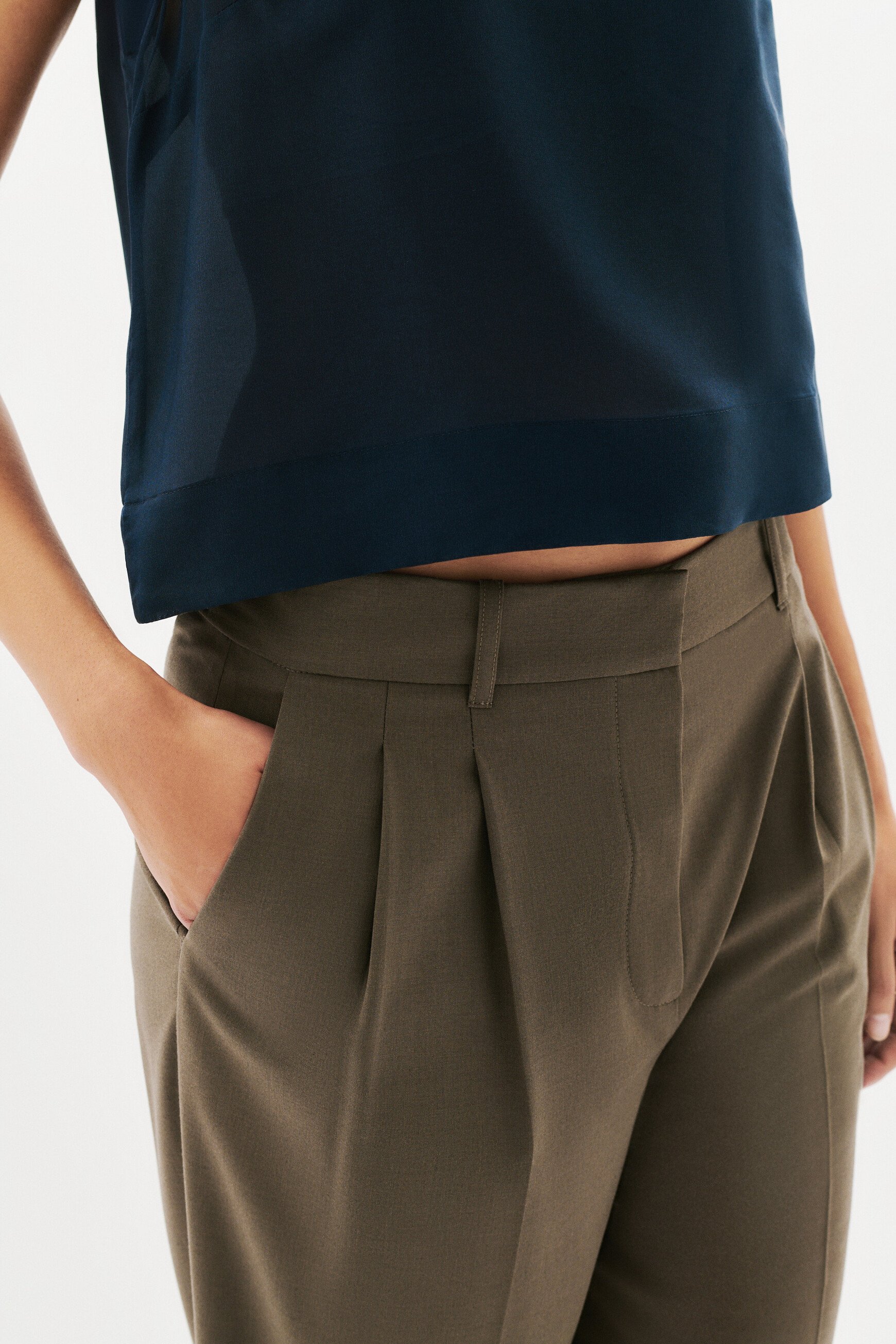 Broek Pliage taupe vrouw