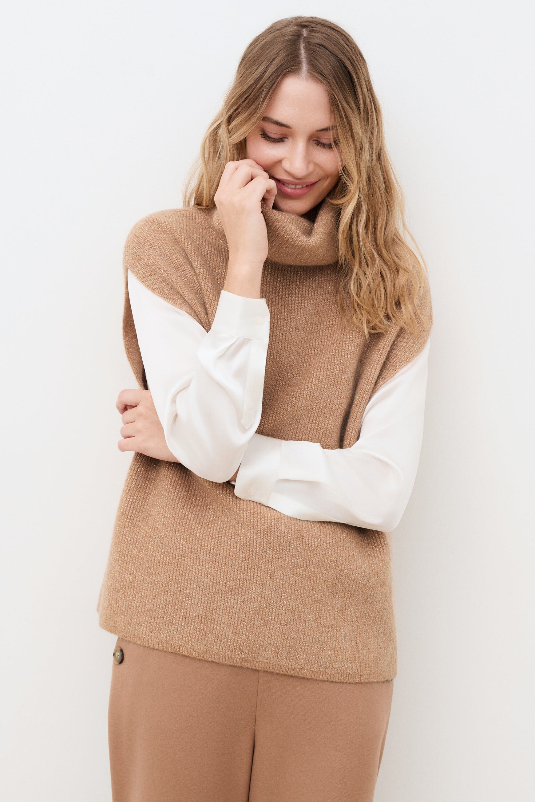 Pull Mrozenn camel femme