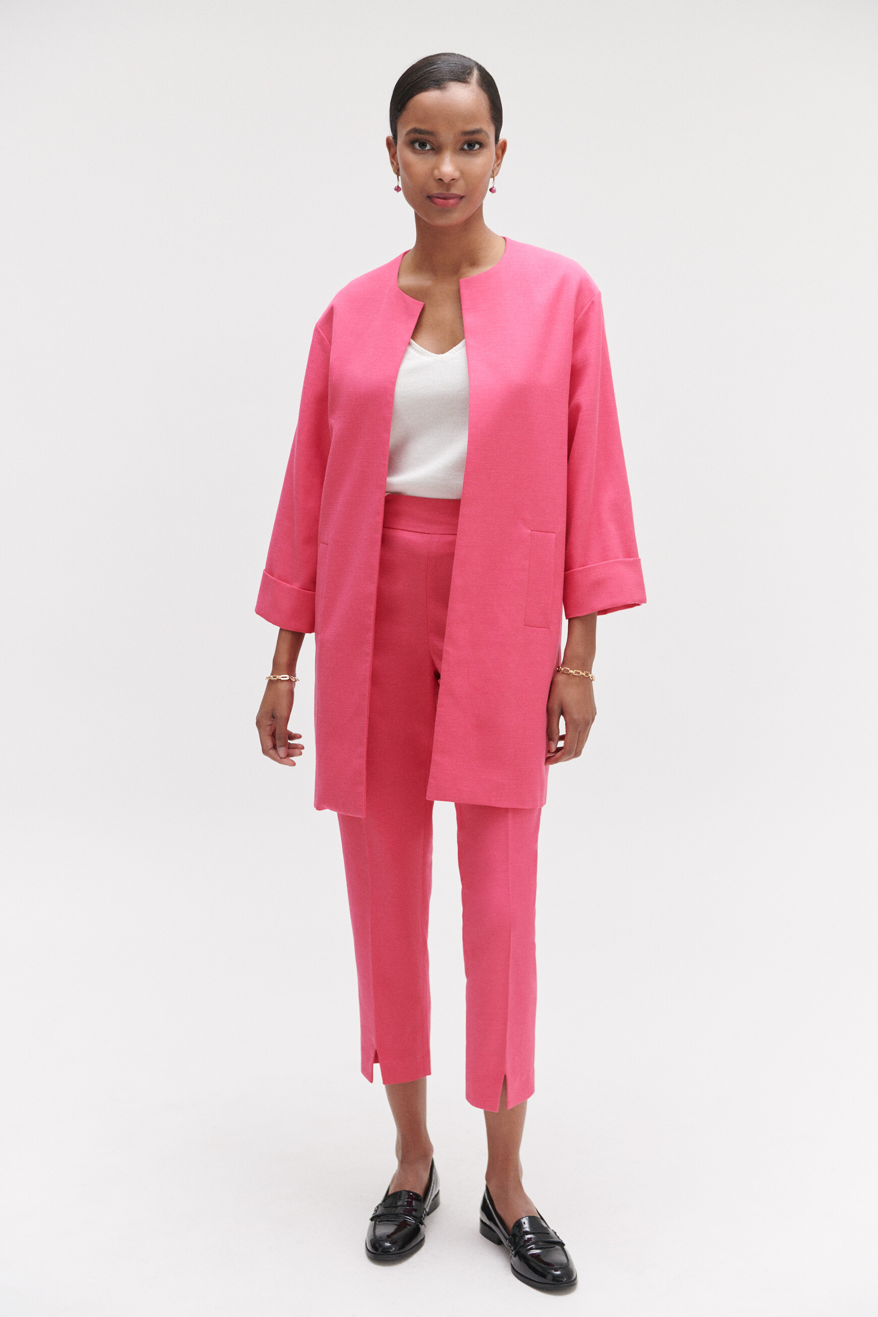pantacourt delisio rose fushia femme pantacourt delisio rose fushia femme