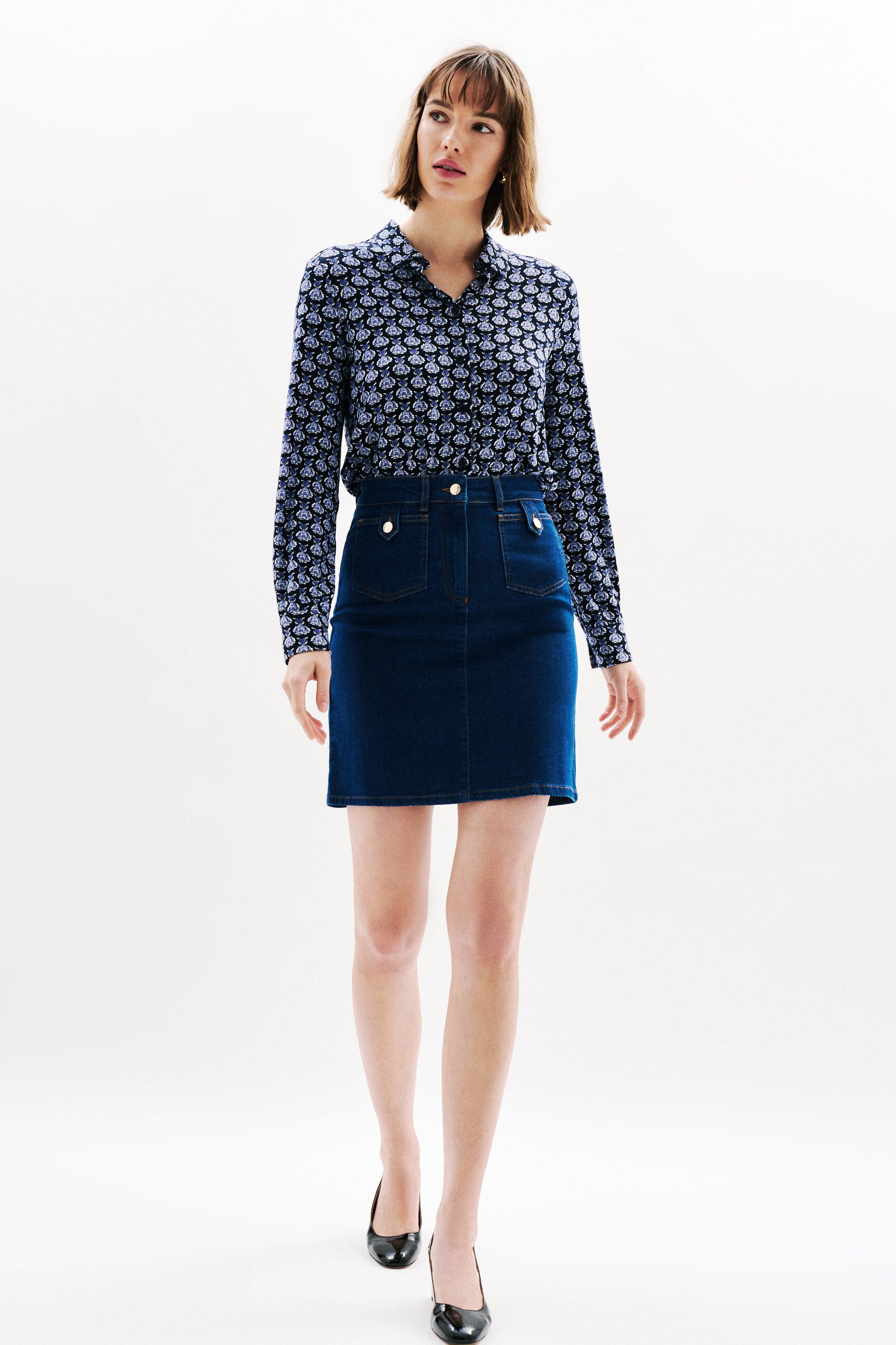 jupe jietro denim double stone femme Jupe Jietro denim double stone femme