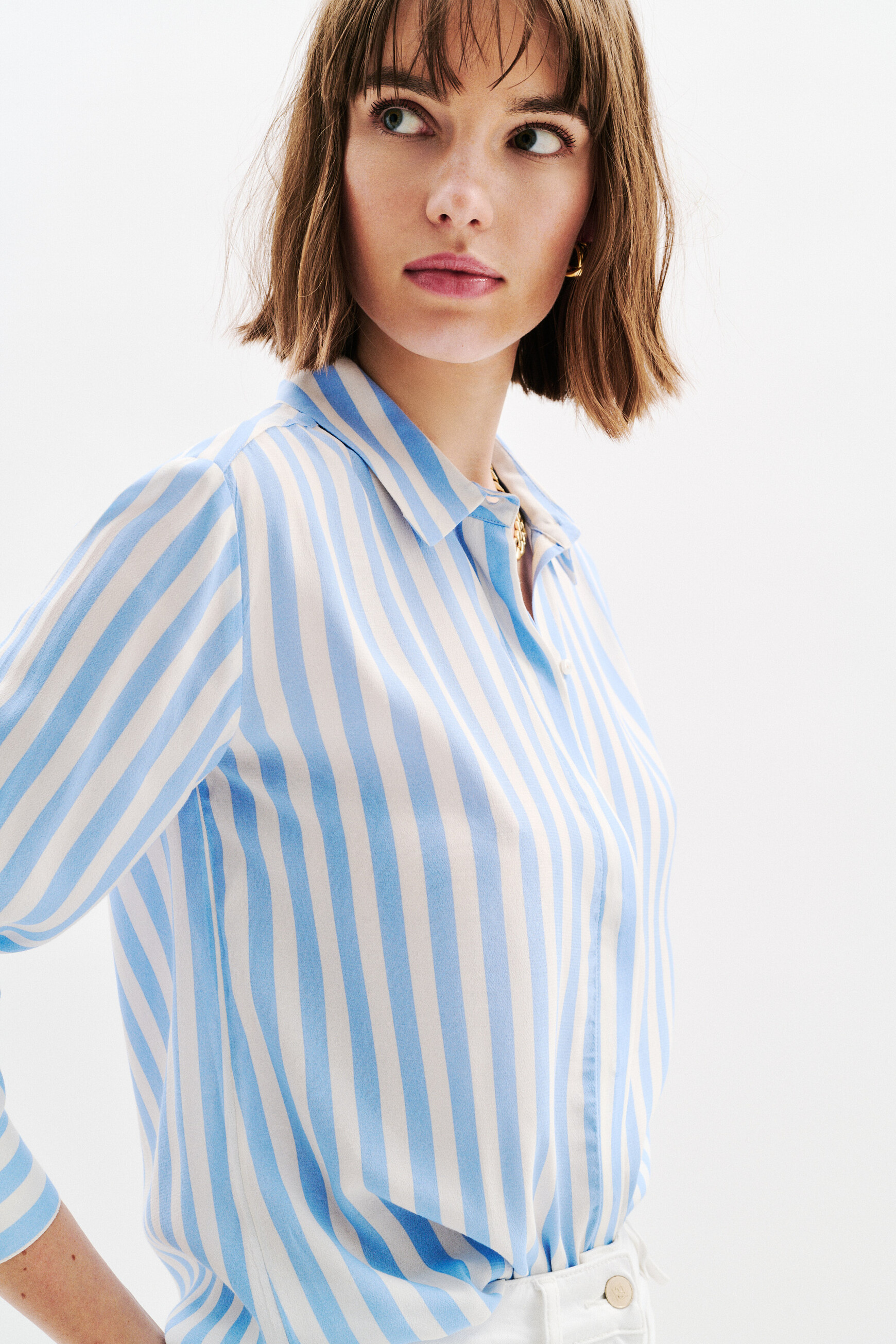 camisa caby azul cielo mujer Camisa Caby azul cielo mujer