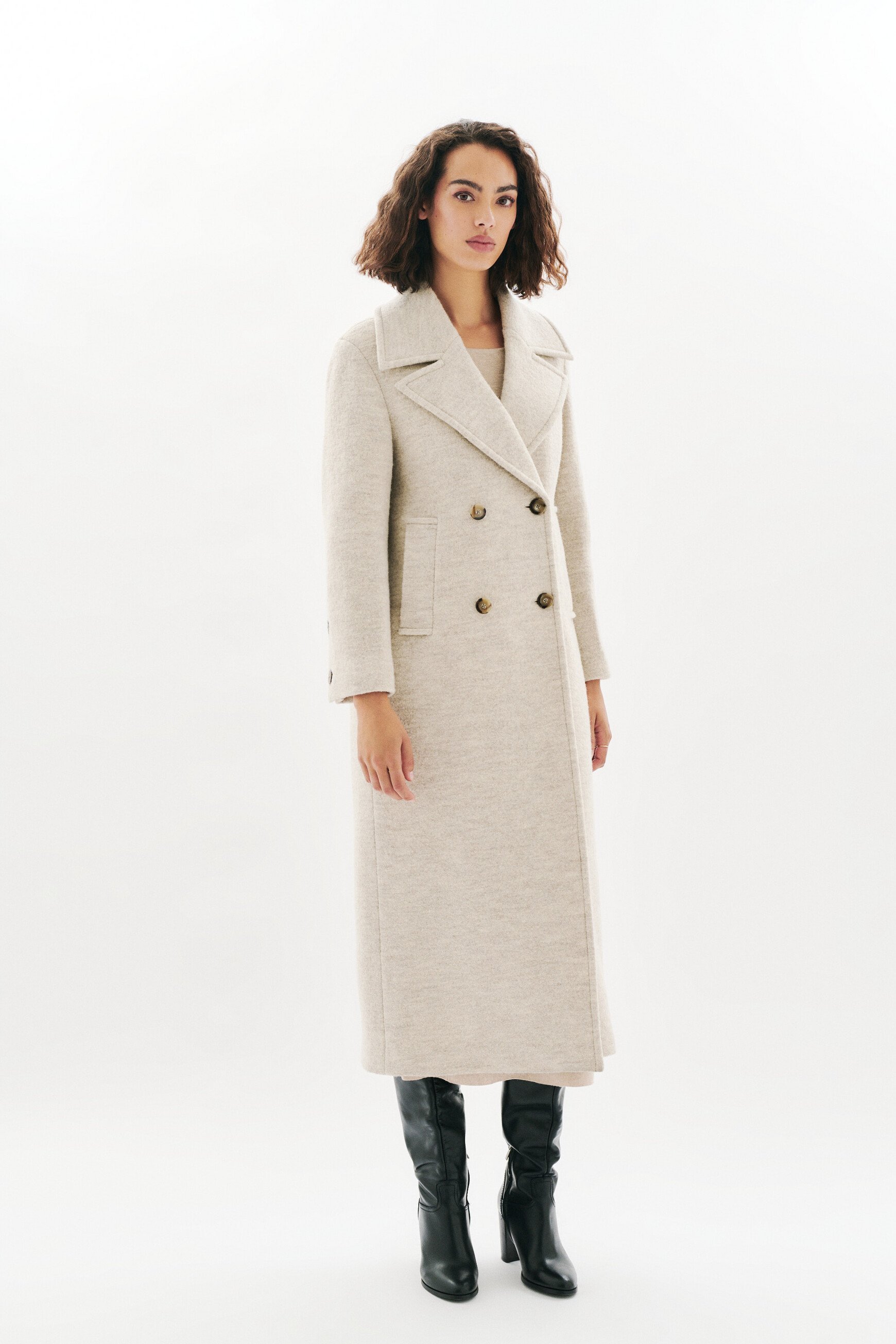 Gabanone2 coat 100% wool ecru woman