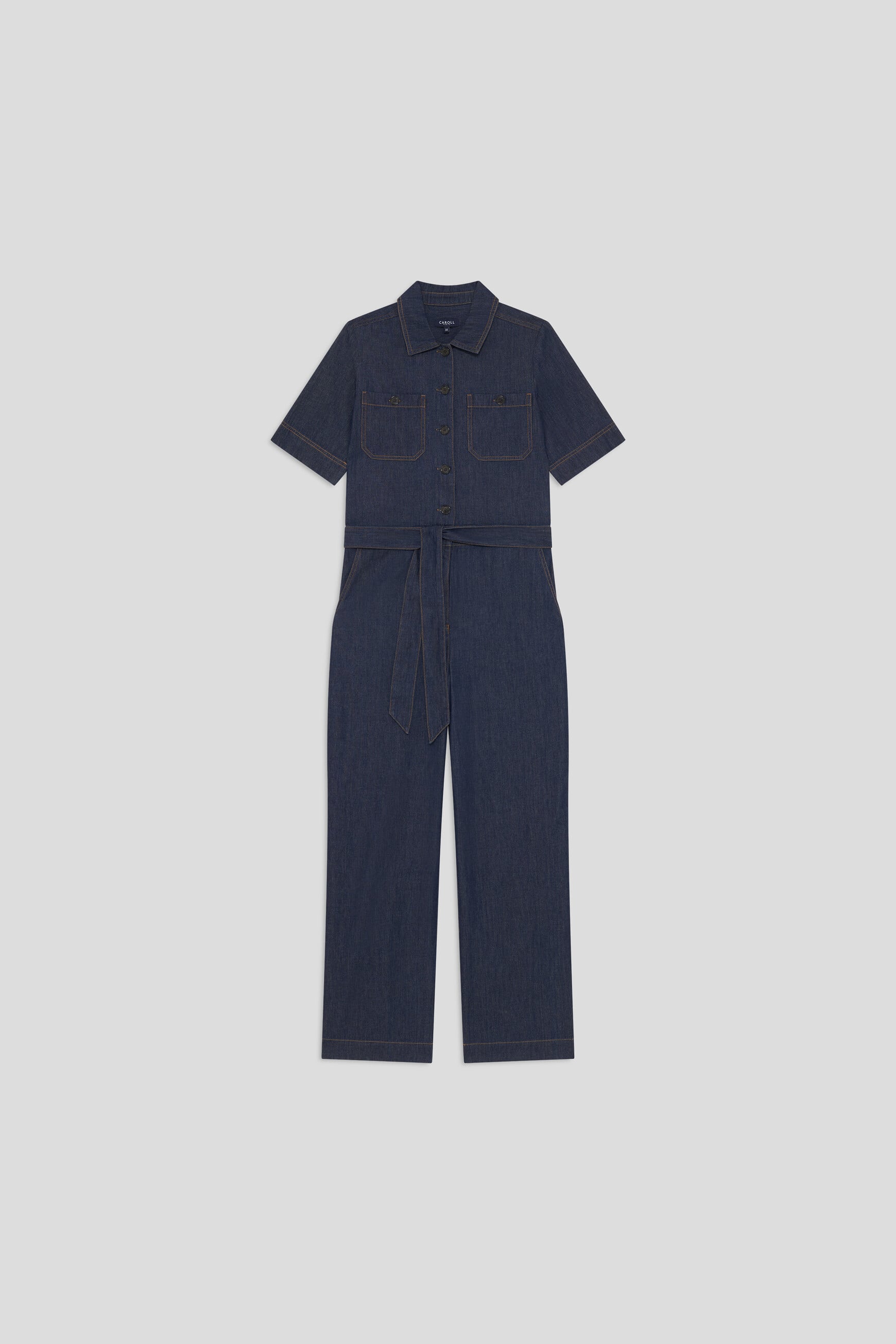 Capu jumpsuit double stone denim woman