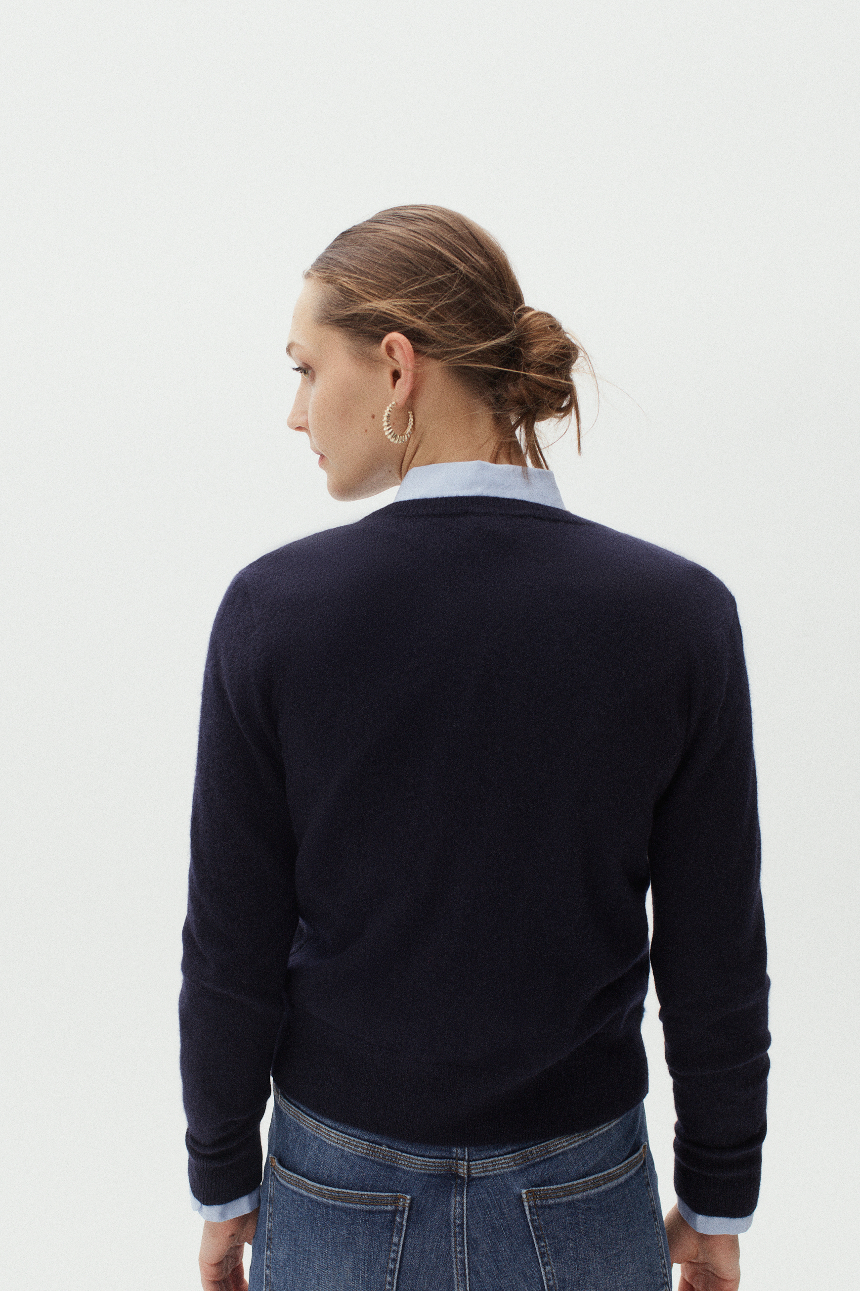 gilet caroline 100 cachemire bleu marine femme gilet caroline 100% cachemire bleu marine femme