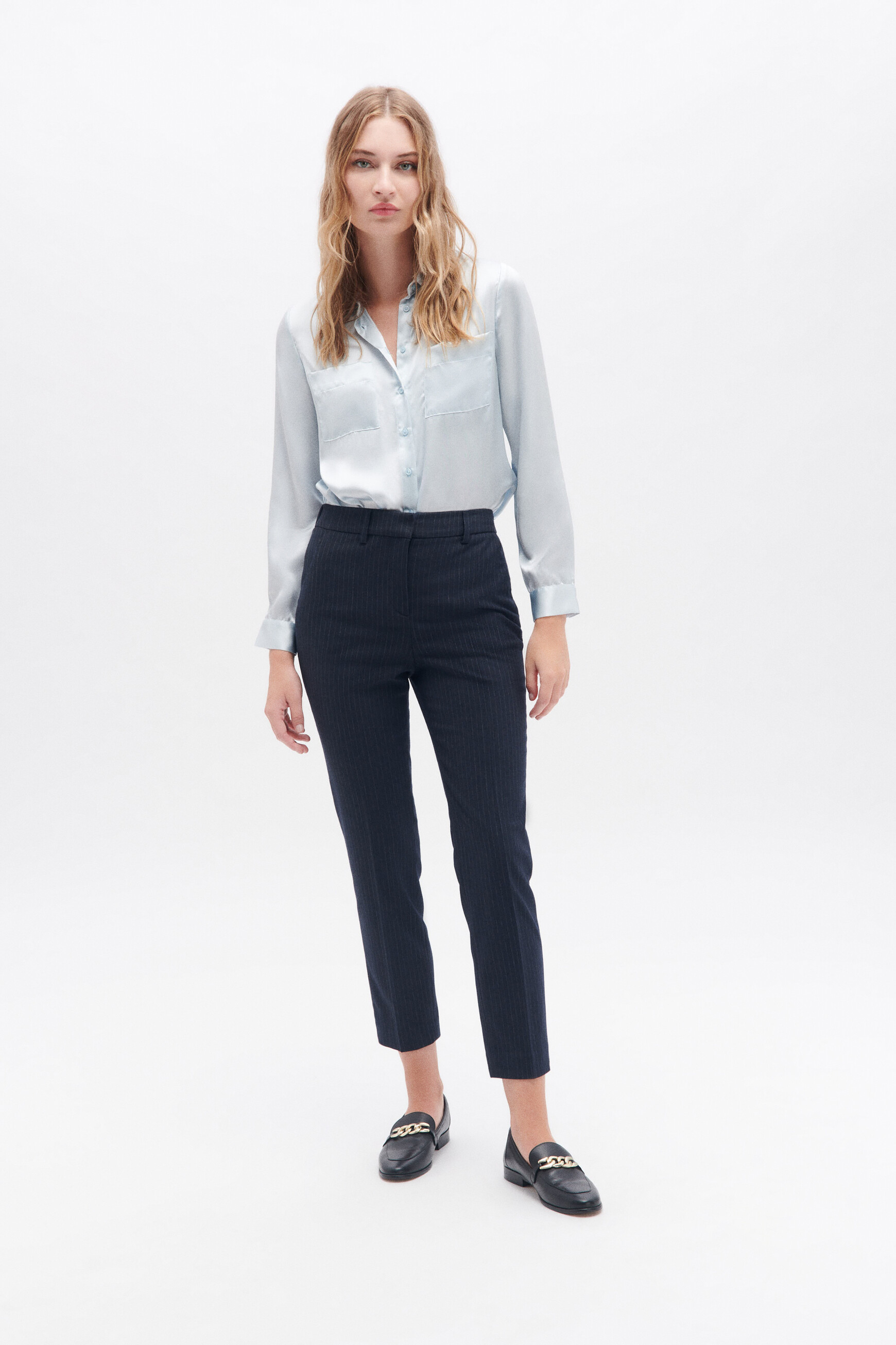 pantalon psidiko4 bleu marine femme Pantalon psidiko4 bleu marine femme