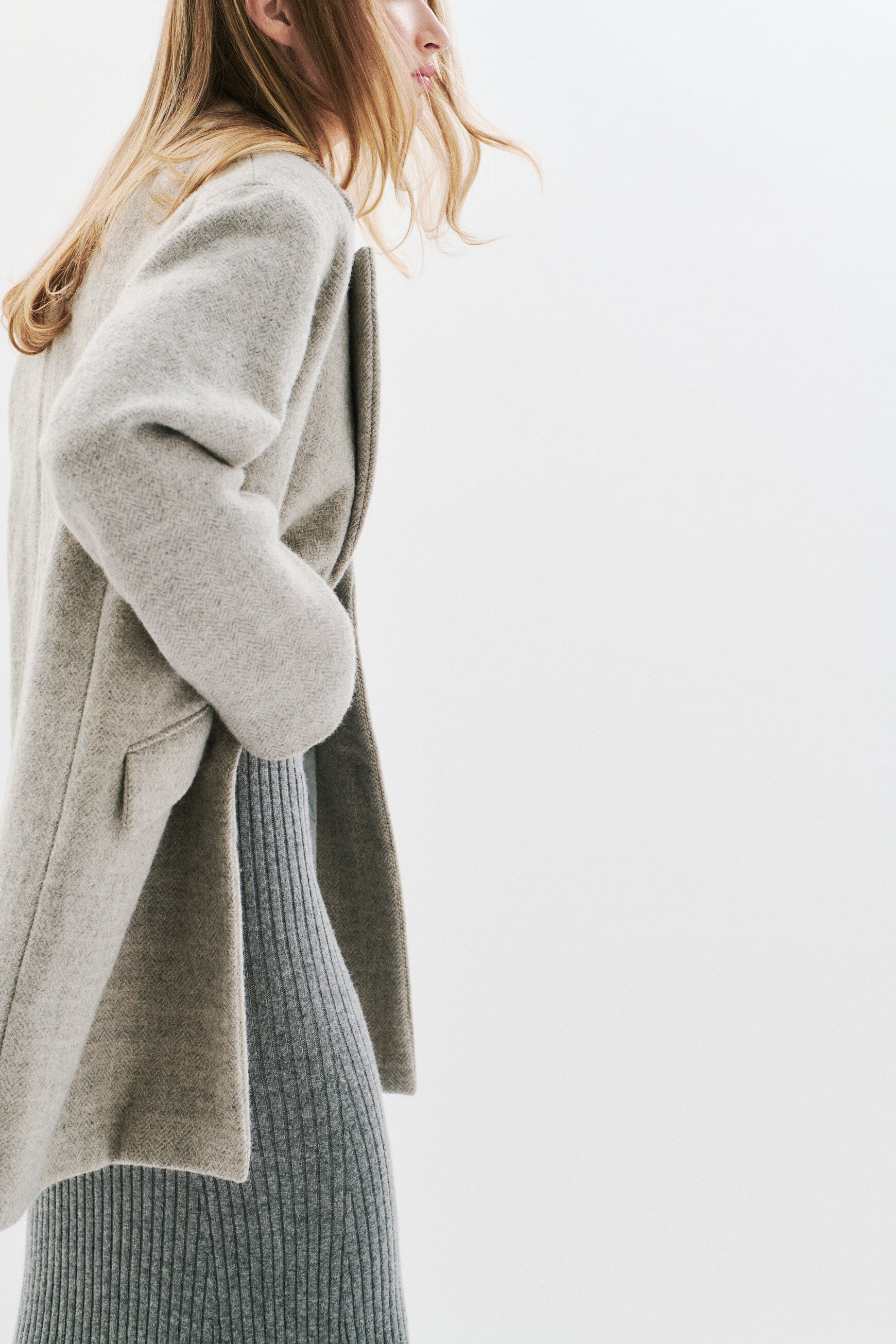 gbrillant coat 100 wool dark grey woman Gbrillant coat 100% wool dark grey woman