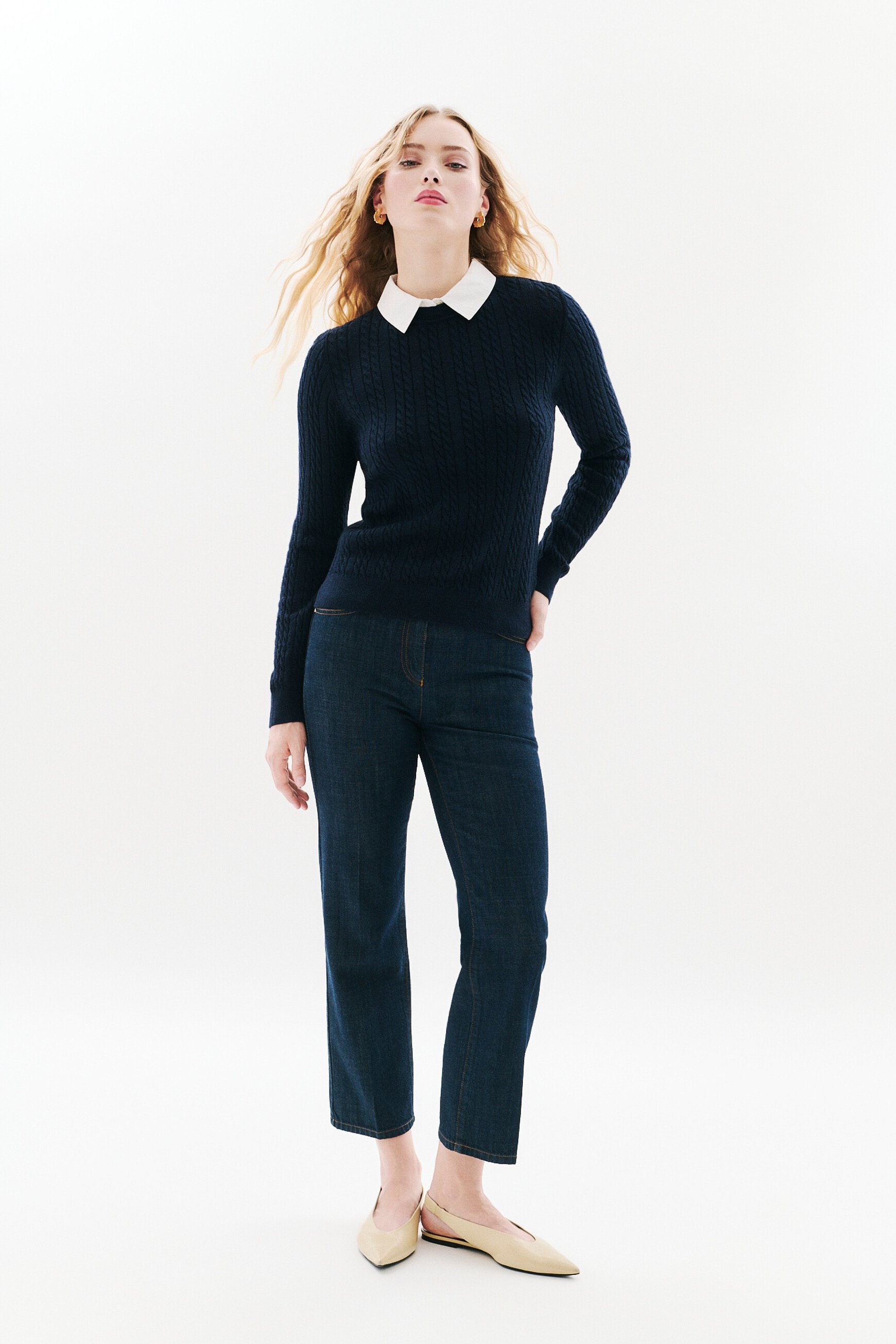 Mpatty sweater navy blue woman