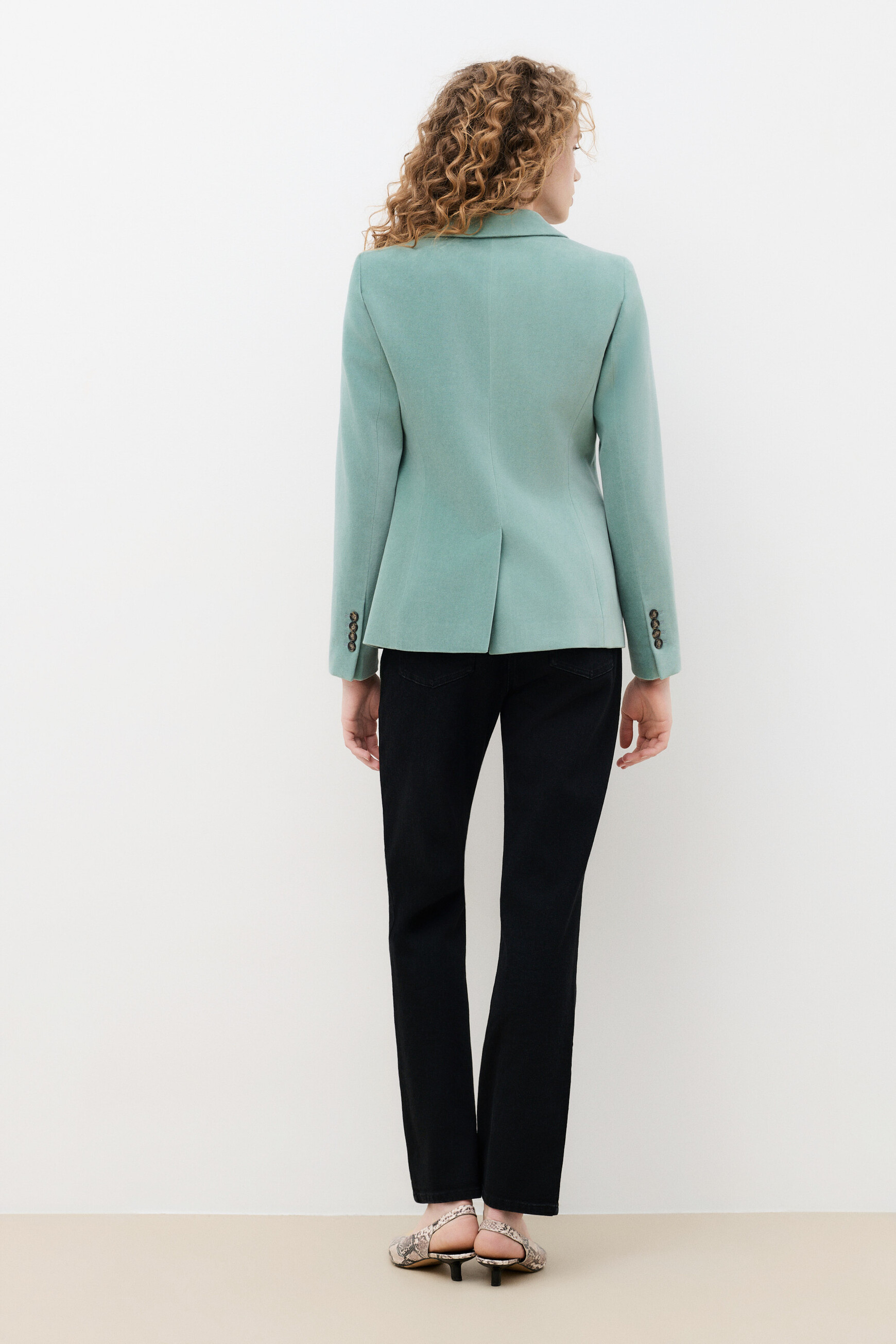 blazer aurora vert pastel femme