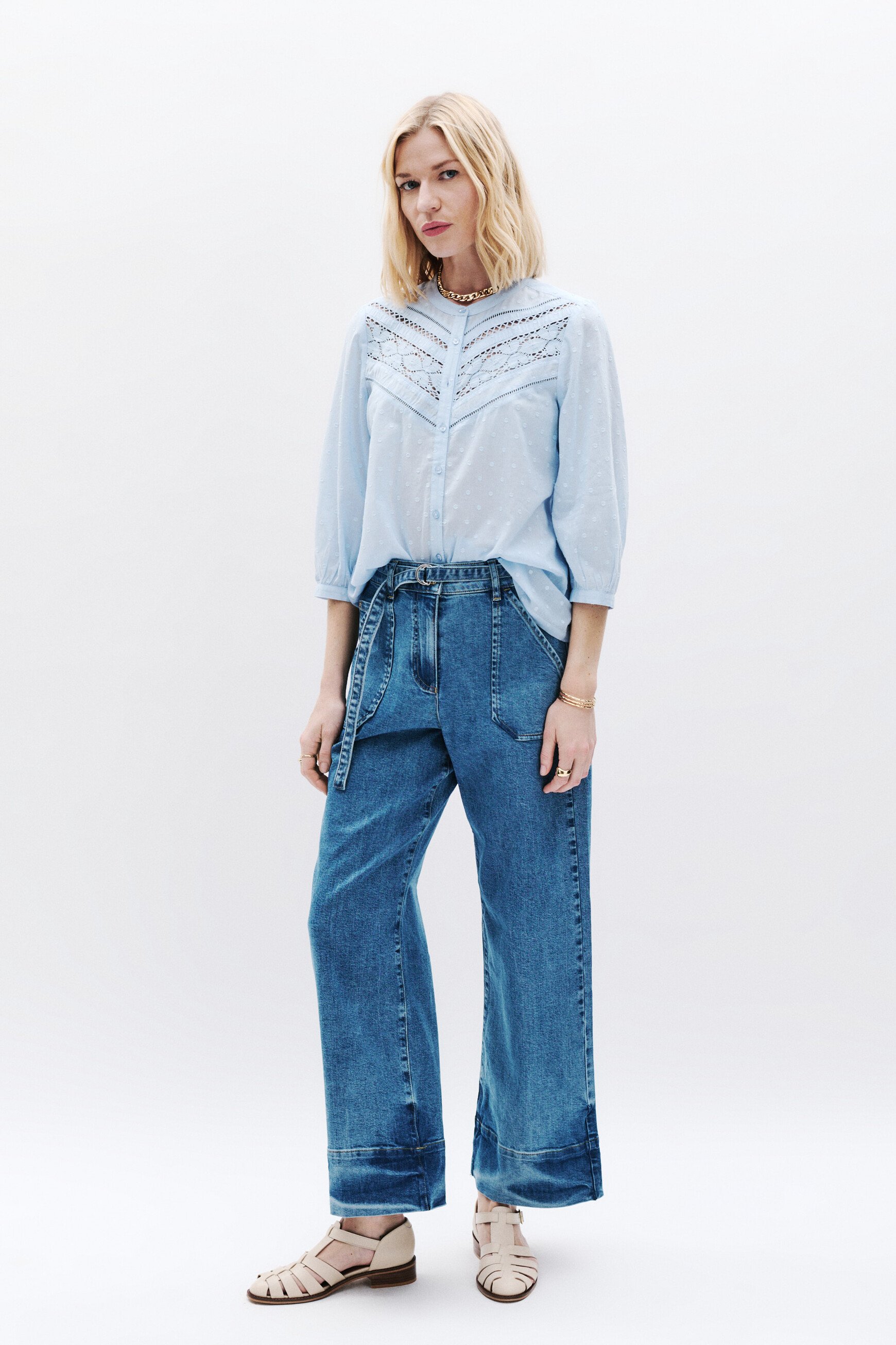 positani hose denim baby blau damen Positani Hose denim baby blau damen