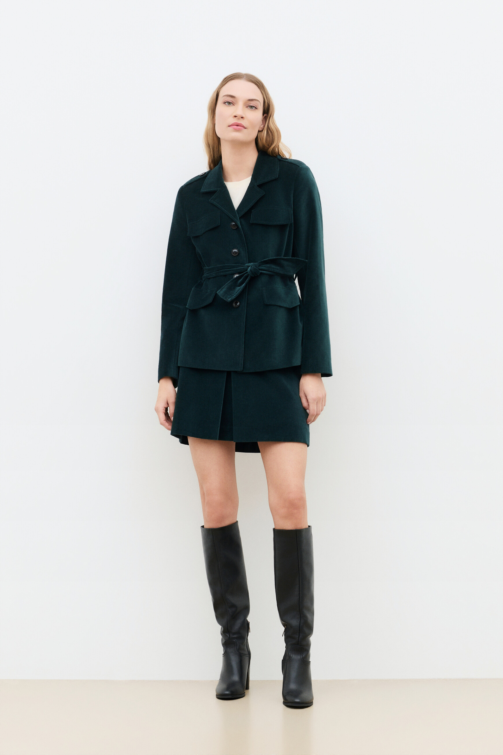 Voceane jacket teal green woman