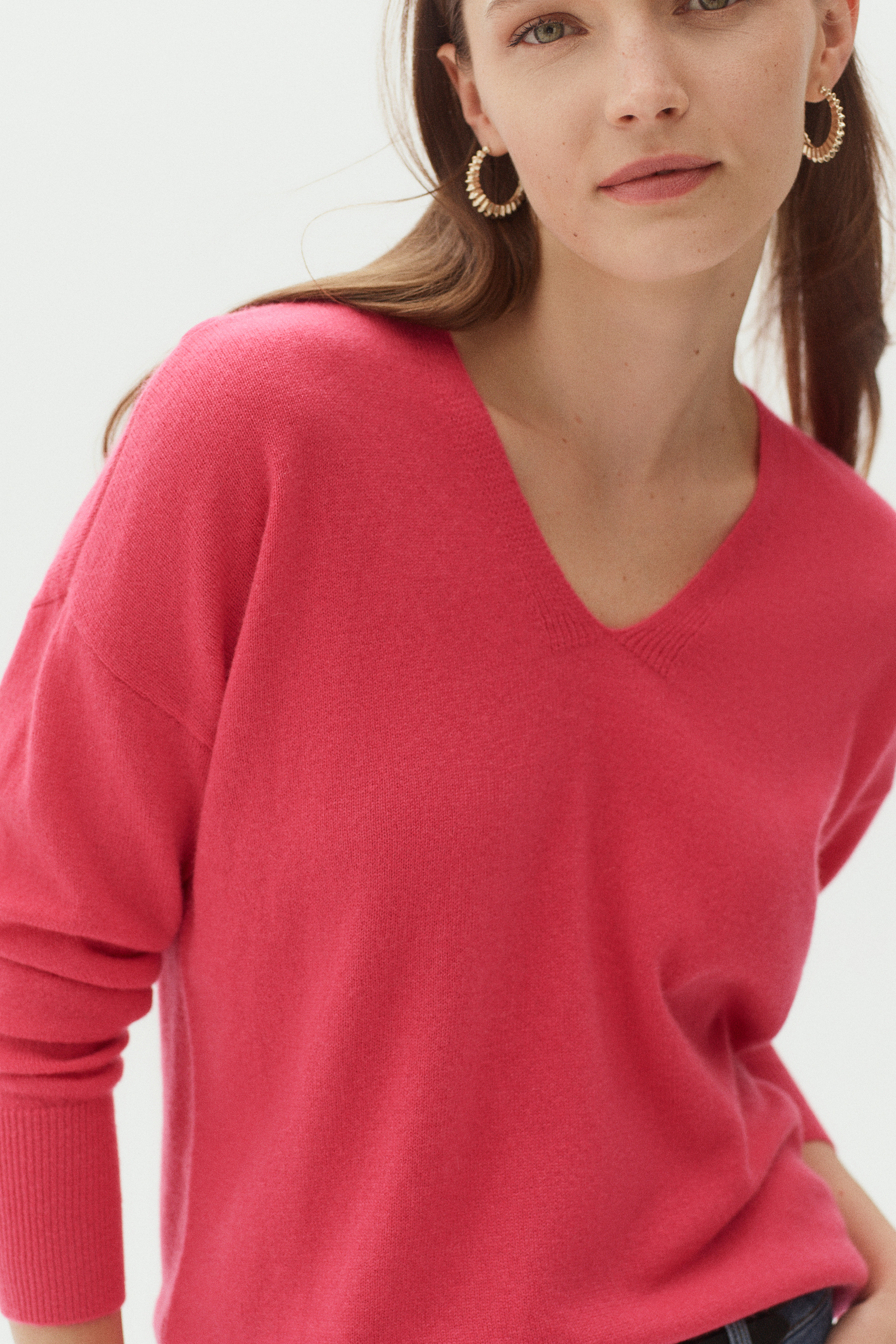 pull gregoire 100 cachemire rose fushia femme pull gregoire 100% cachemire rose fushia femme