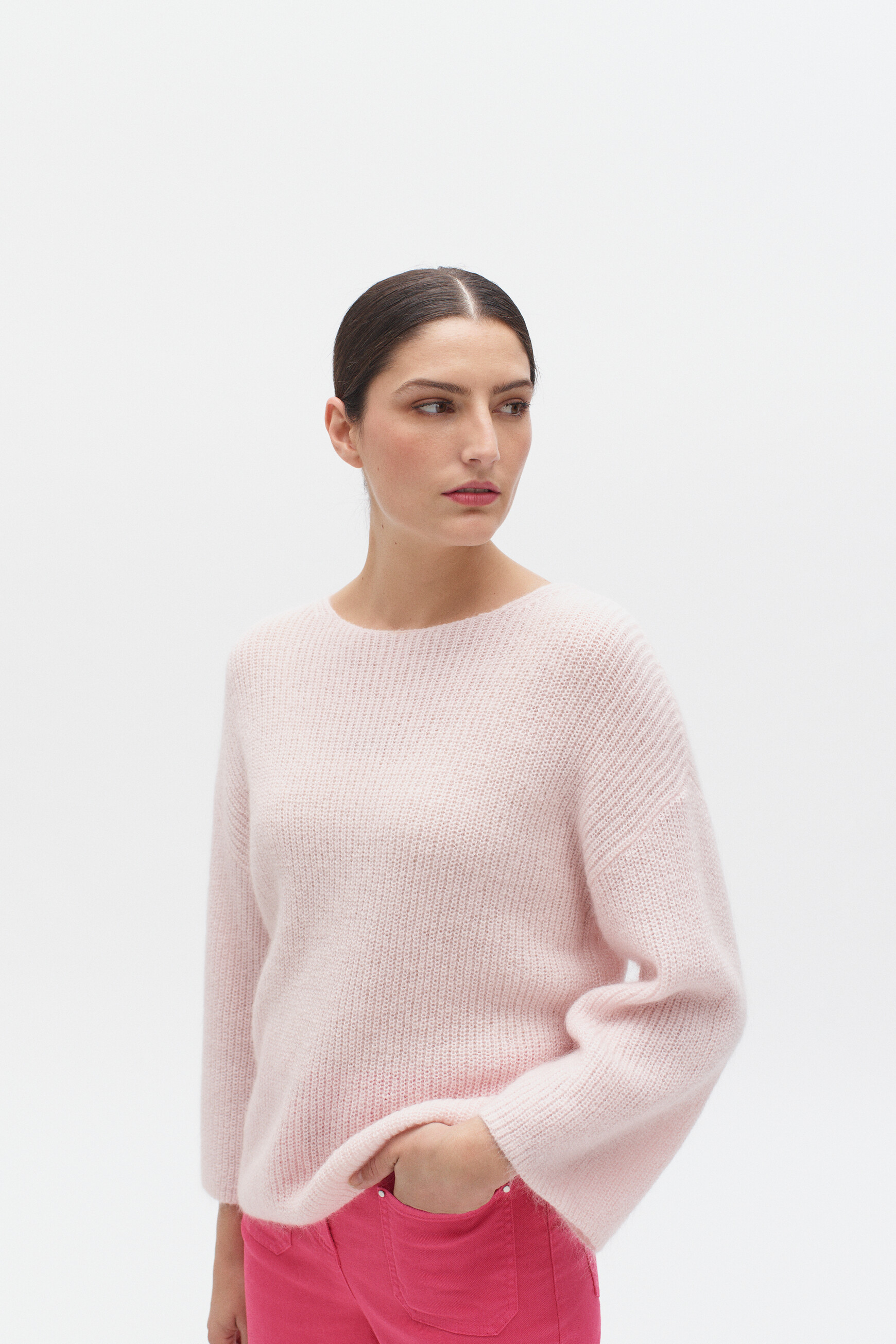 pull olivia cotele rose clair femme pull olivia côtelé rose clair femme