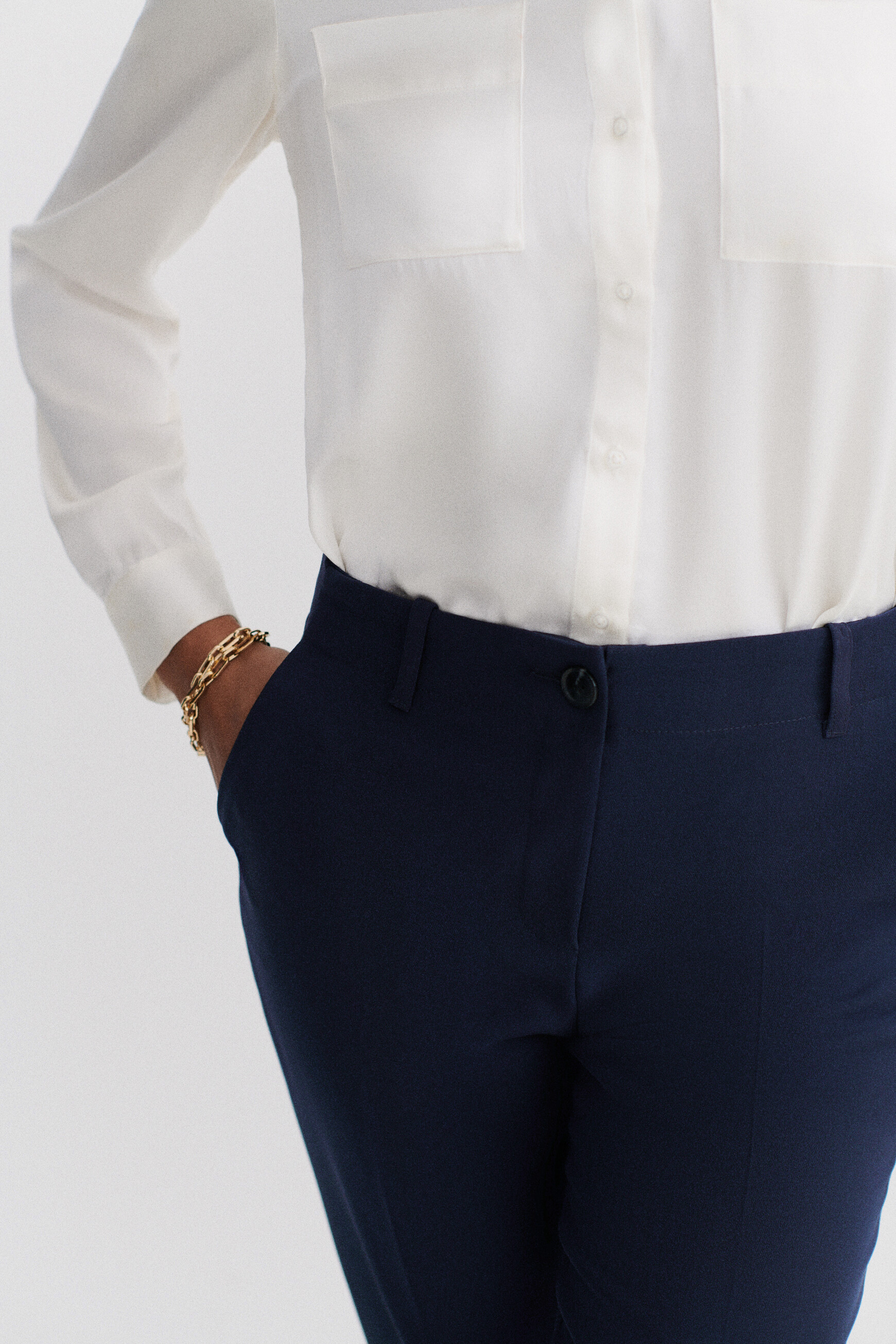 pantalon gautier azul marino mujer Pantalón Gautier azul marino mujer