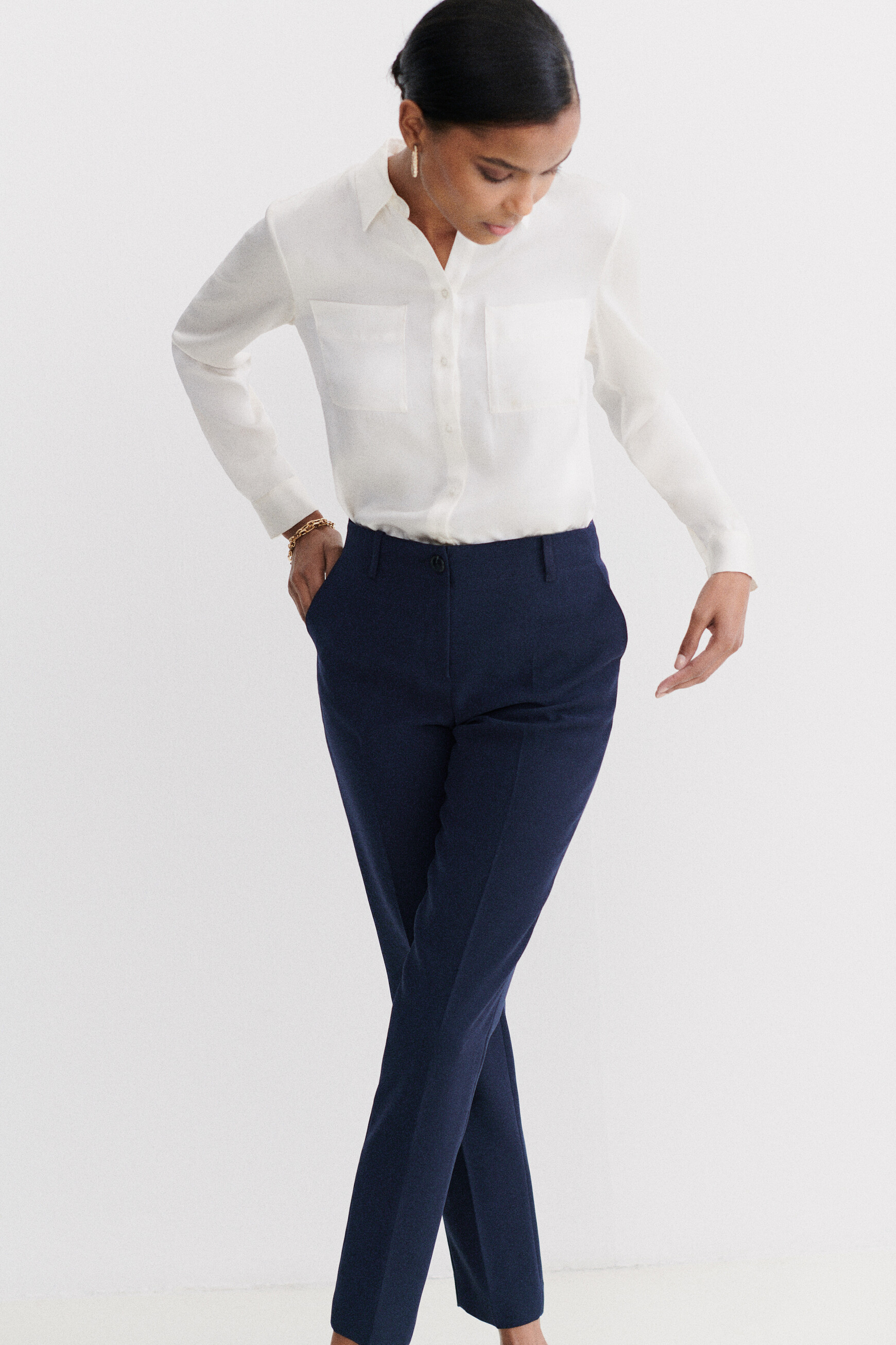 pantalon gautier azul marino mujer Pantalón Gautier azul marino mujer