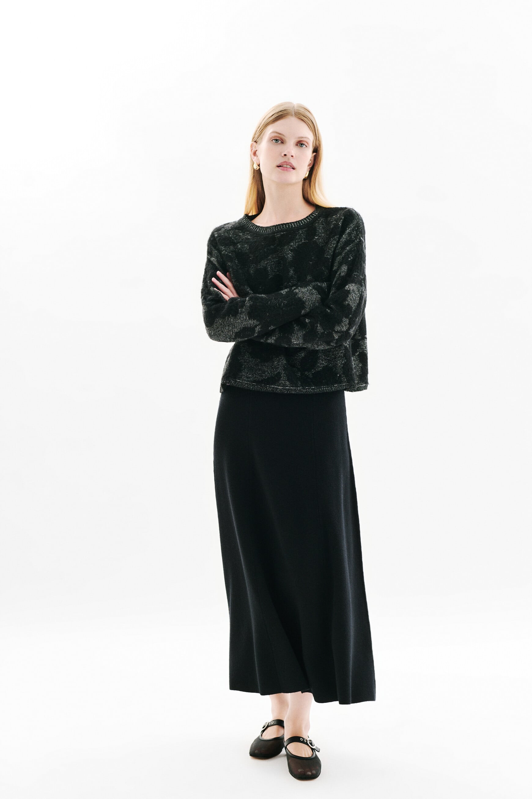 Jersey Mflorentine negro mujer
