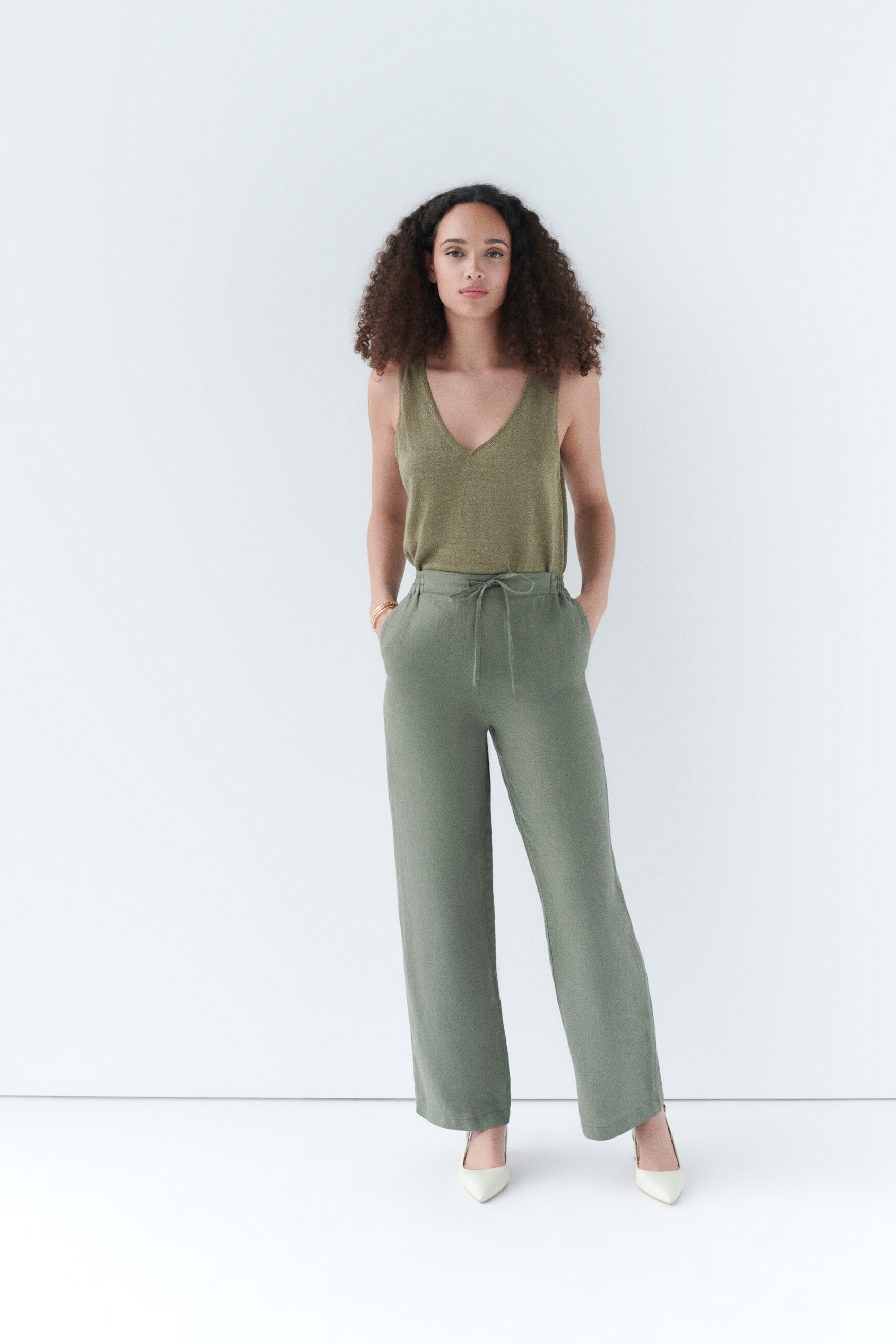 top nolwenn vert olive femme top nolwenn vert olive femme
