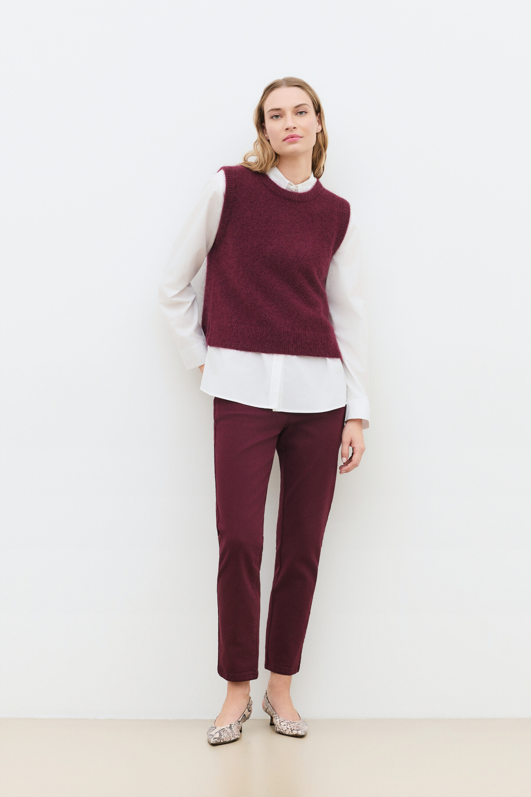 Maglione Mdoug rosso bordeaux donna
