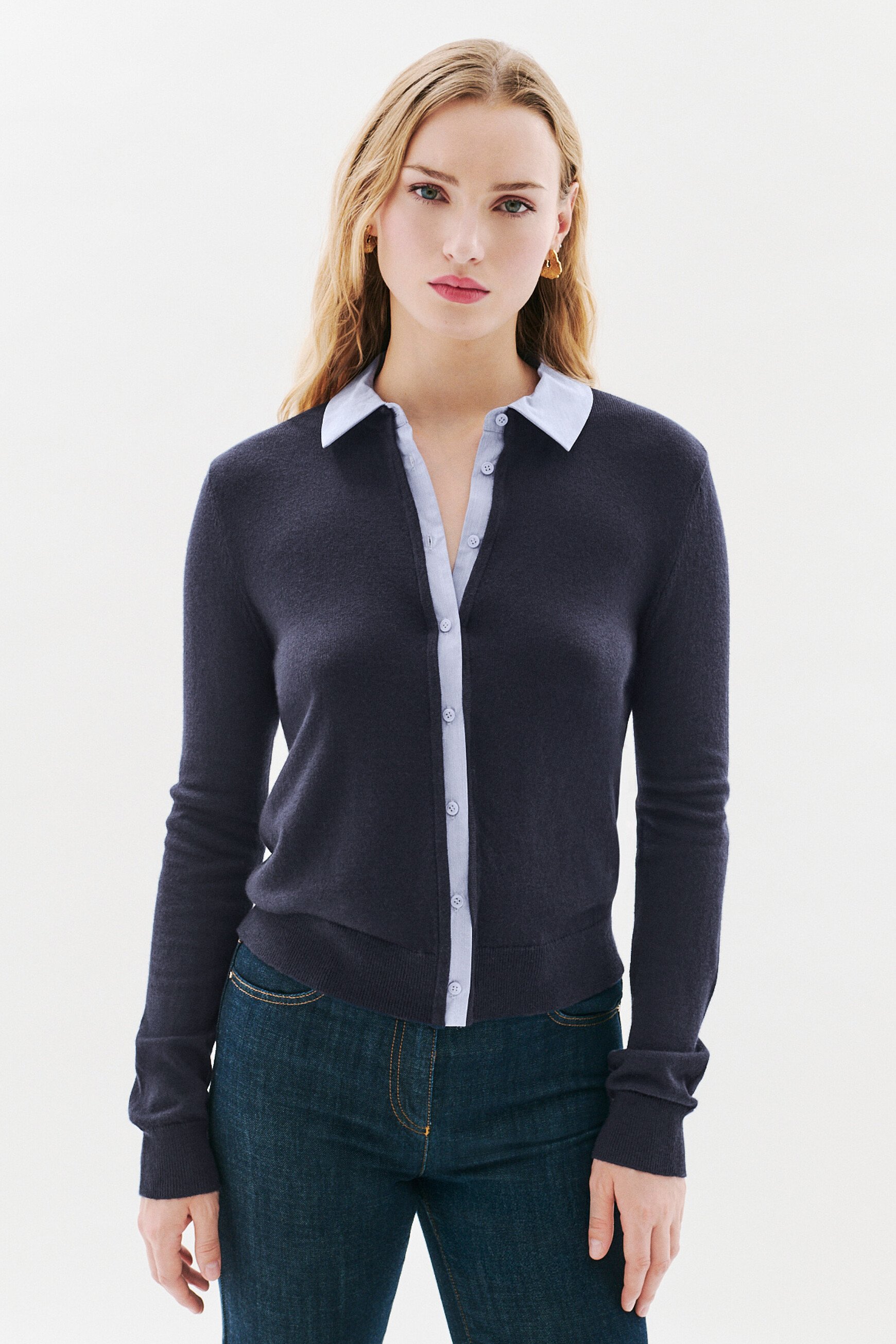 Mpheobe sweater navy blue woman