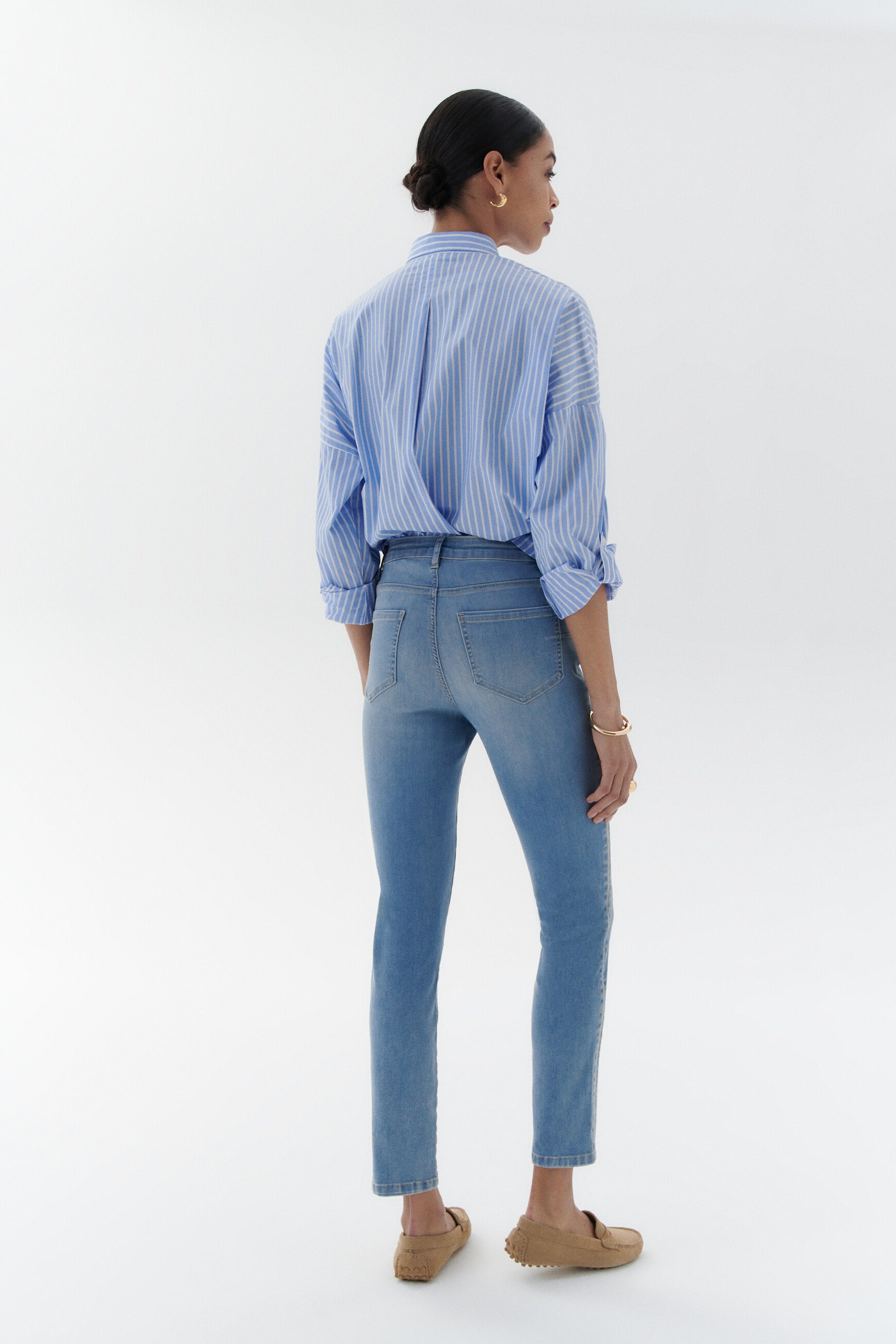 pantalon pims denim baby bleu femme Pantalon pims denim baby bleu femme