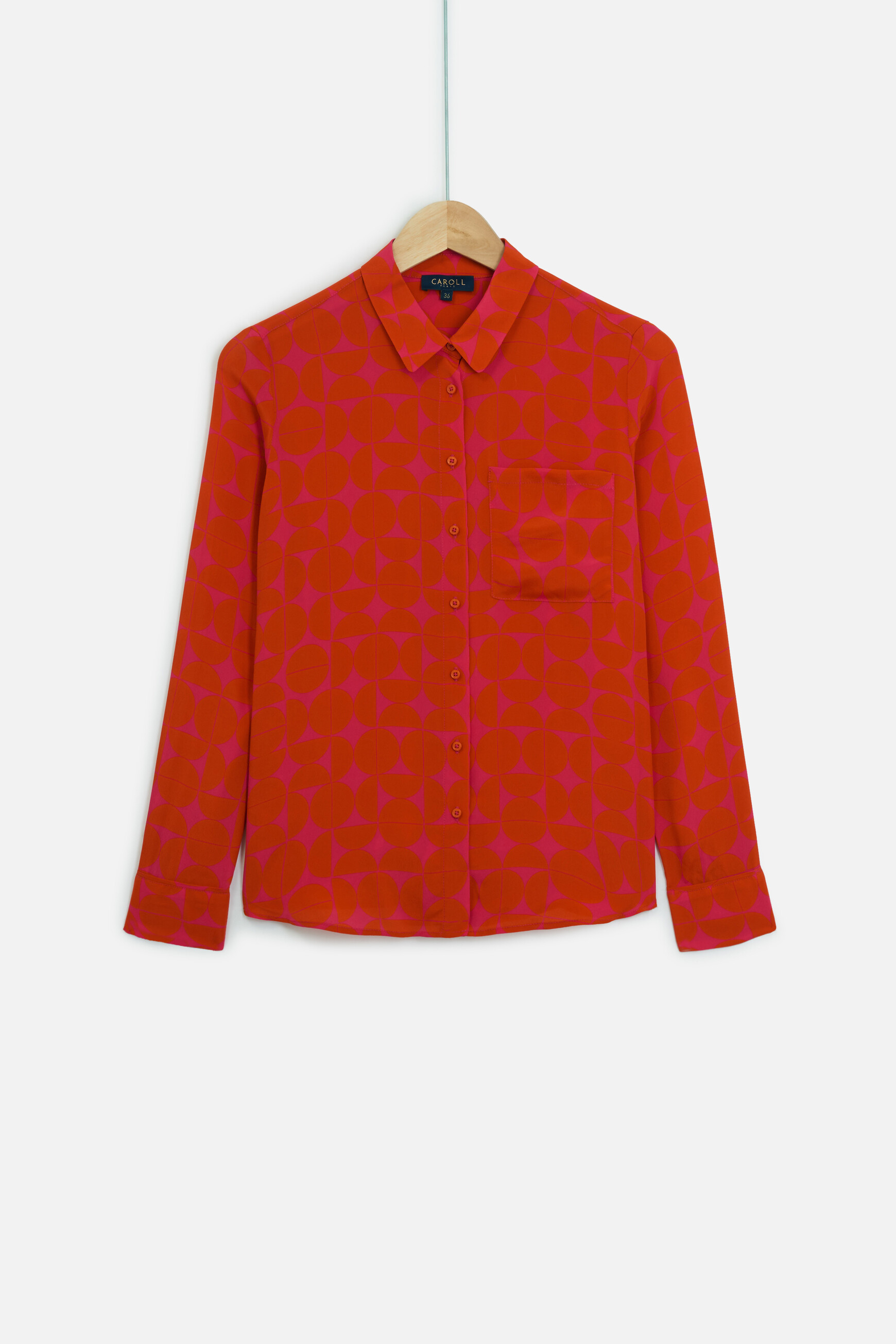 camicia tania print arancio donna camicia tania print arancio donna