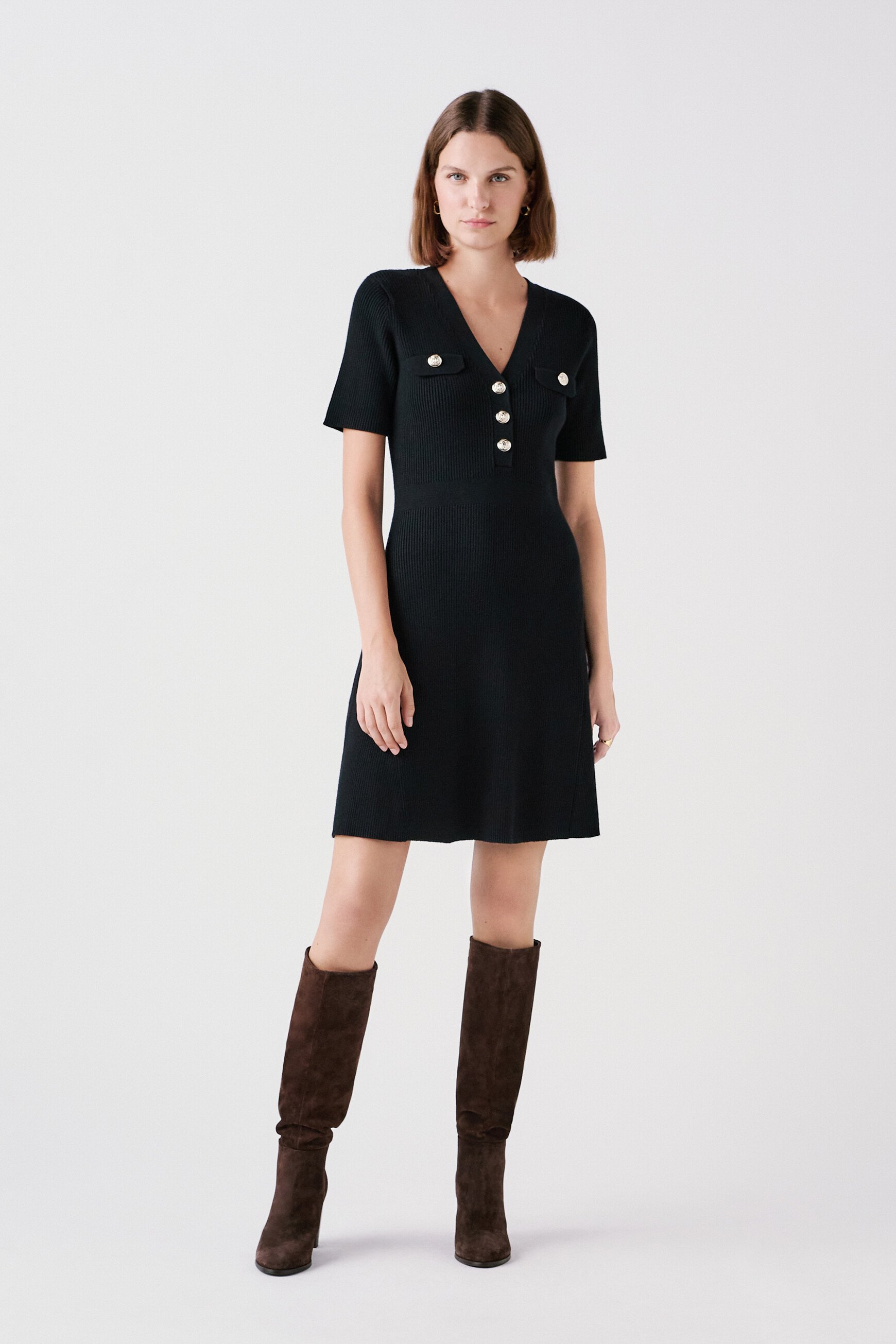Raja dress black woman
