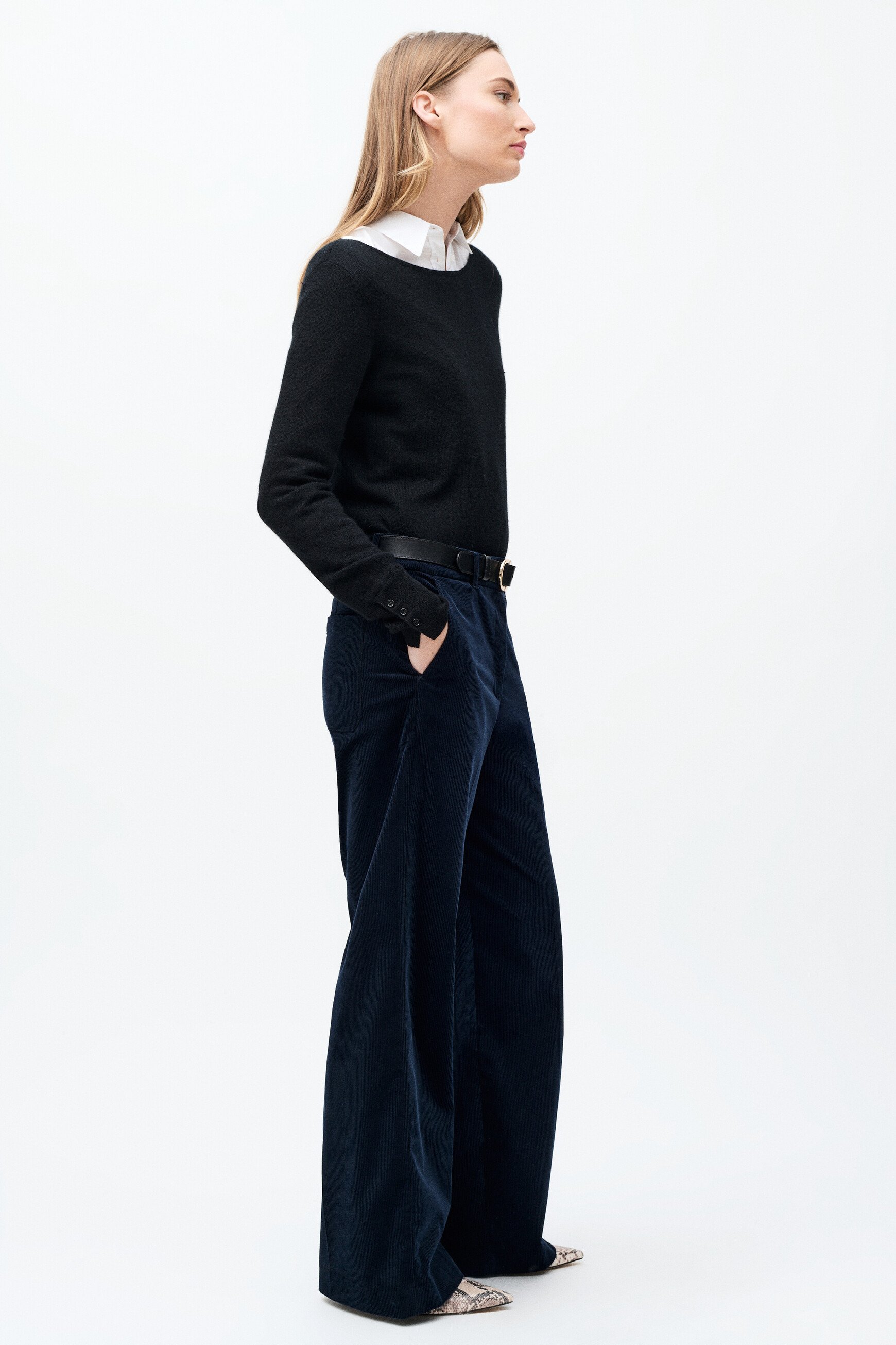 pantalon pesuviovelours bleu marine femme Pantalon Pesuviovelours bleu marine femme