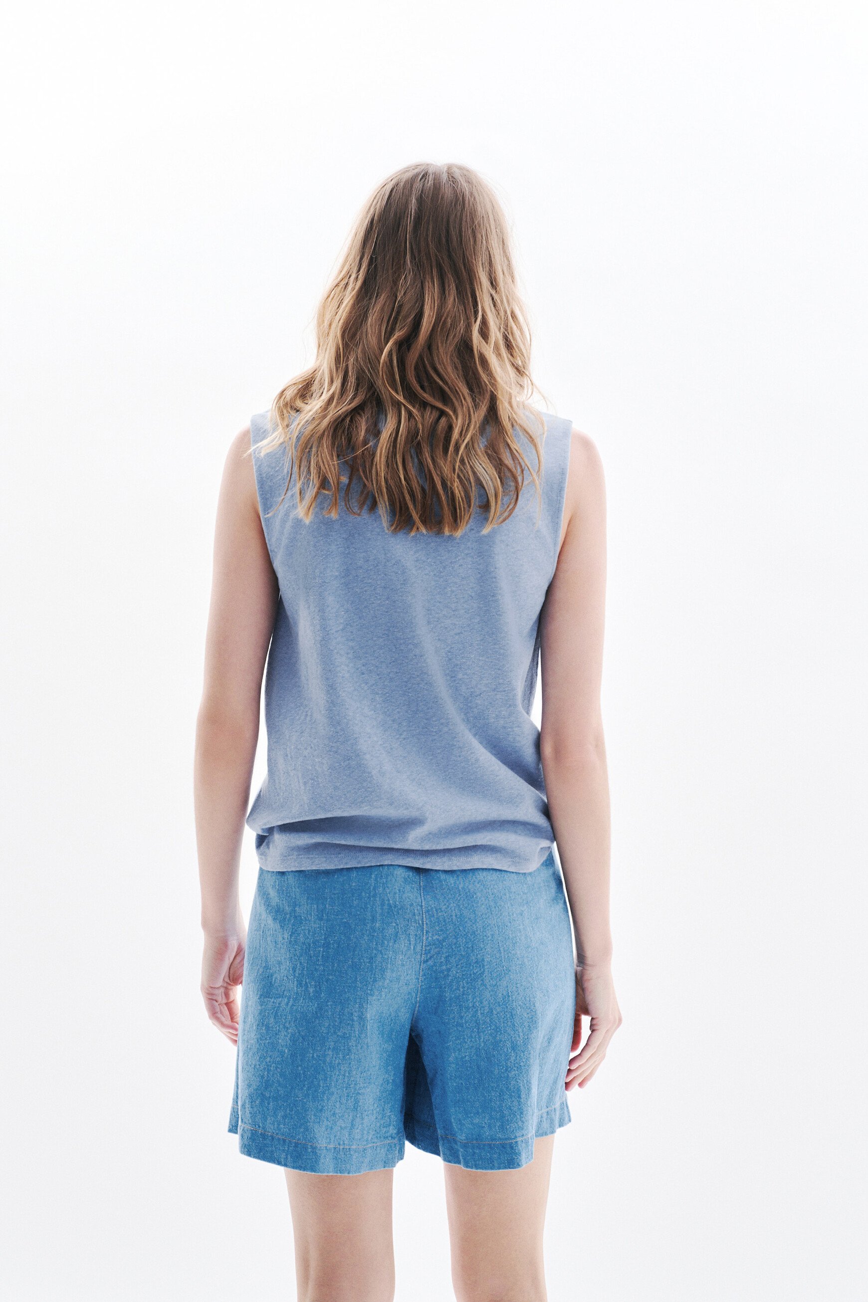 t shirt tester bleu gris femme T-shirt Tester bleu gris femme