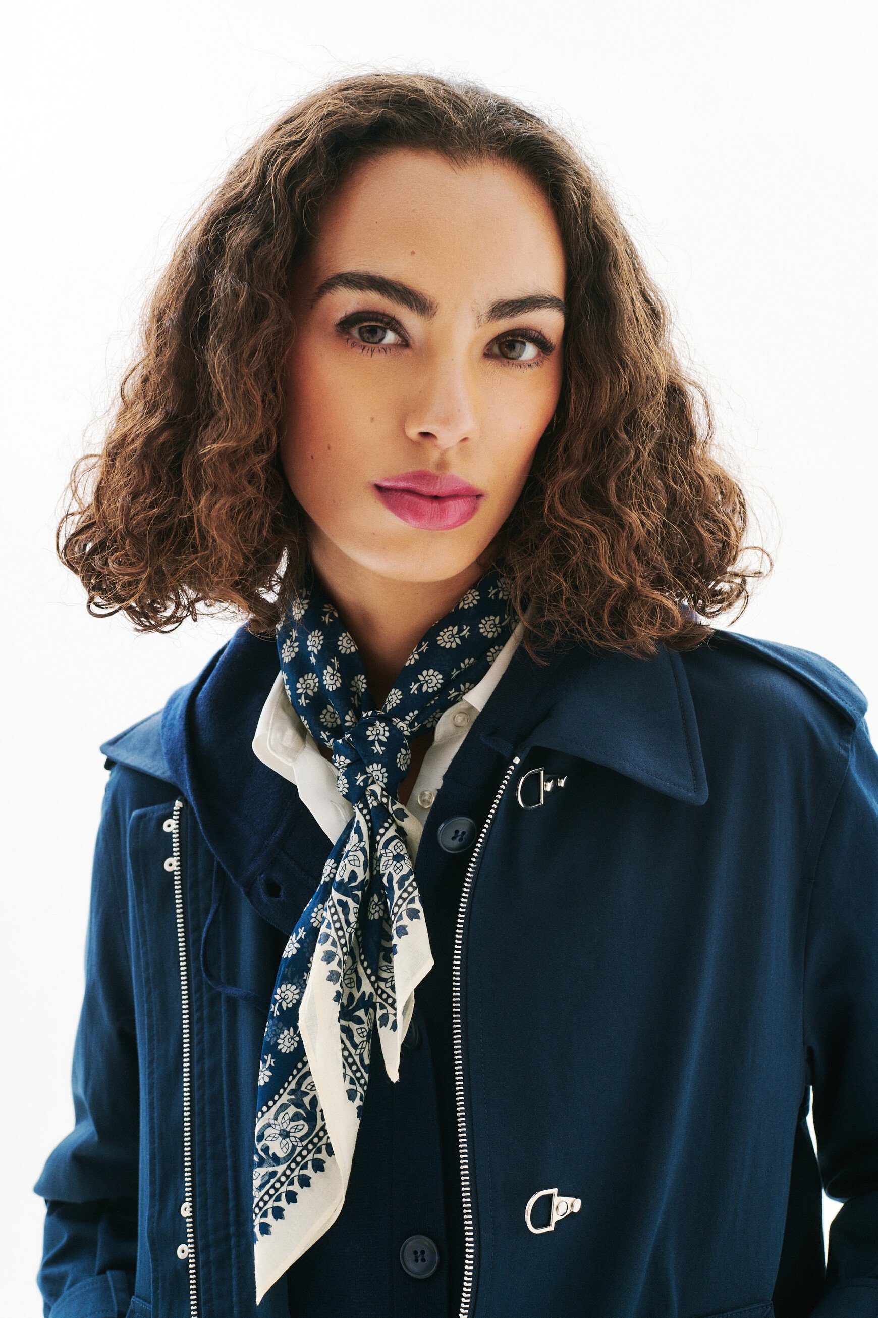 Léa scarf dark blue woman