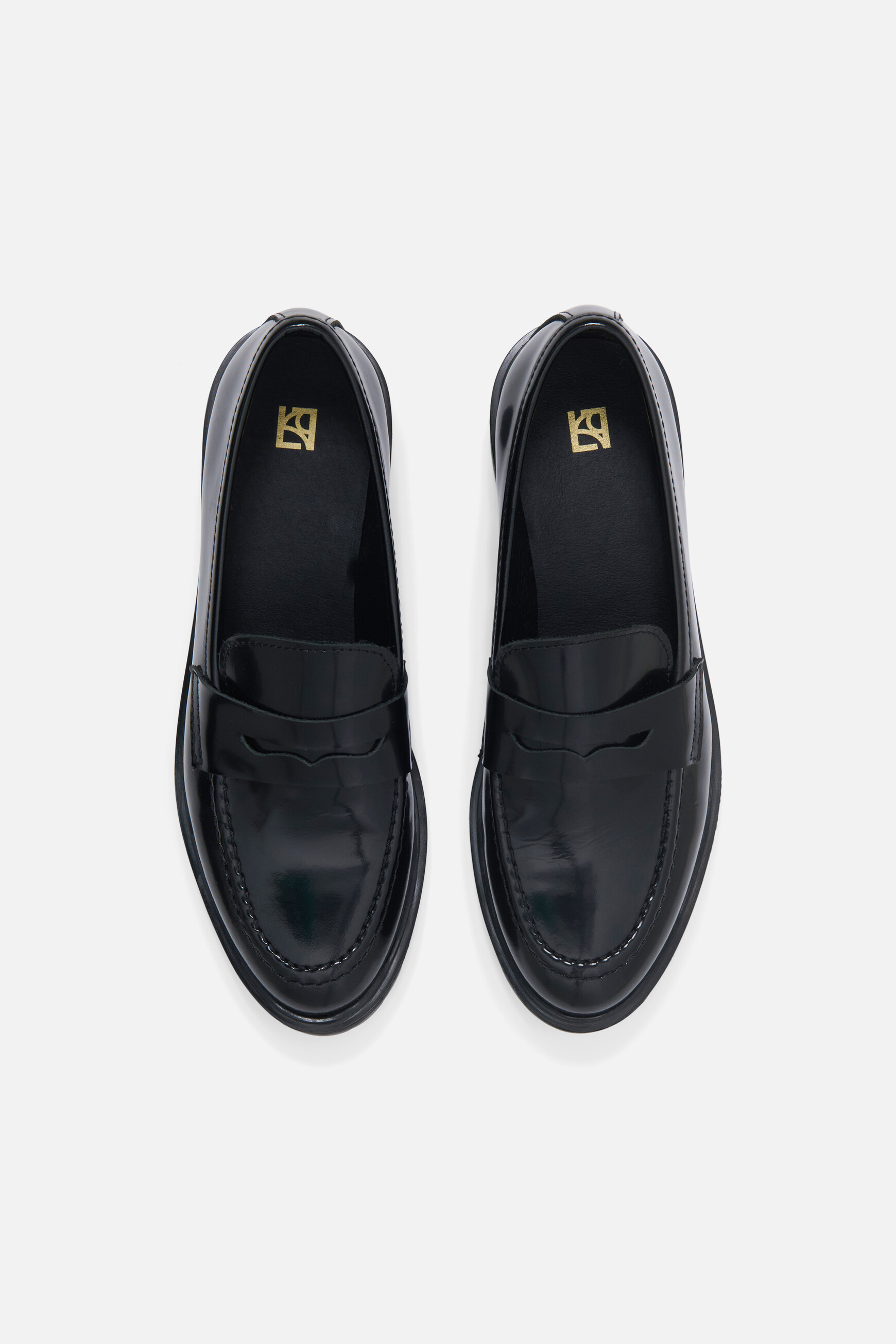mocasines aladine de cuero natural negro mujer Mocasines Aladine de cuero natural negro mujer