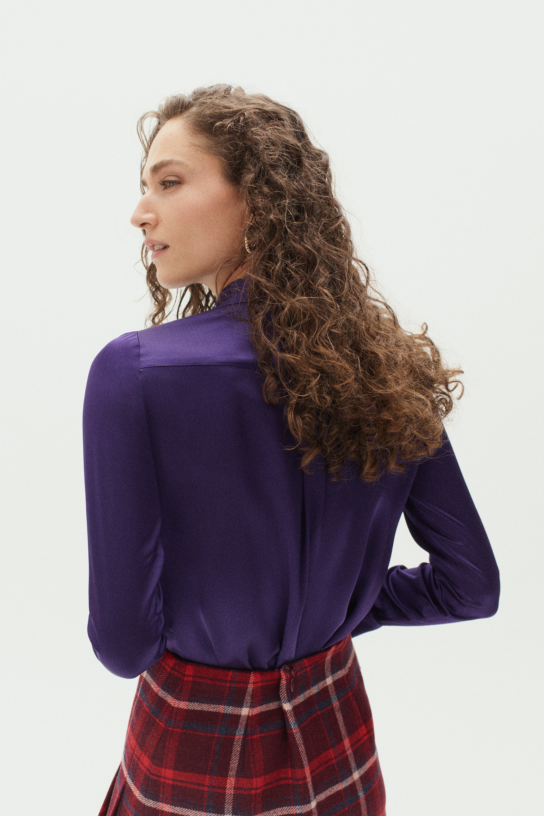 chemisier jeanne 100 soie prune femme chemisier jeanne 100% soie prune femme