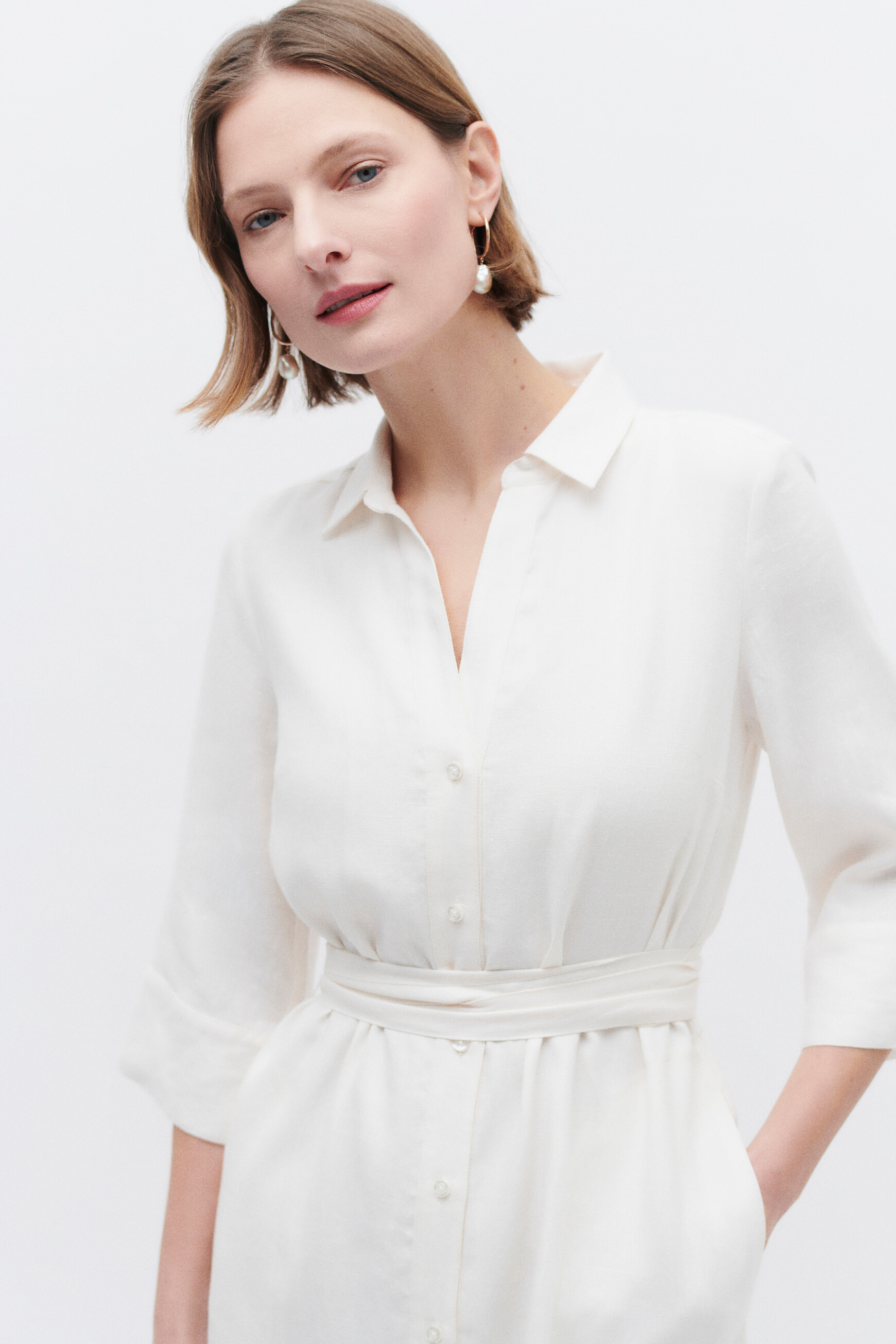 robe yana 100 lin ivoire femme robe yana 100% lin ivoire femme