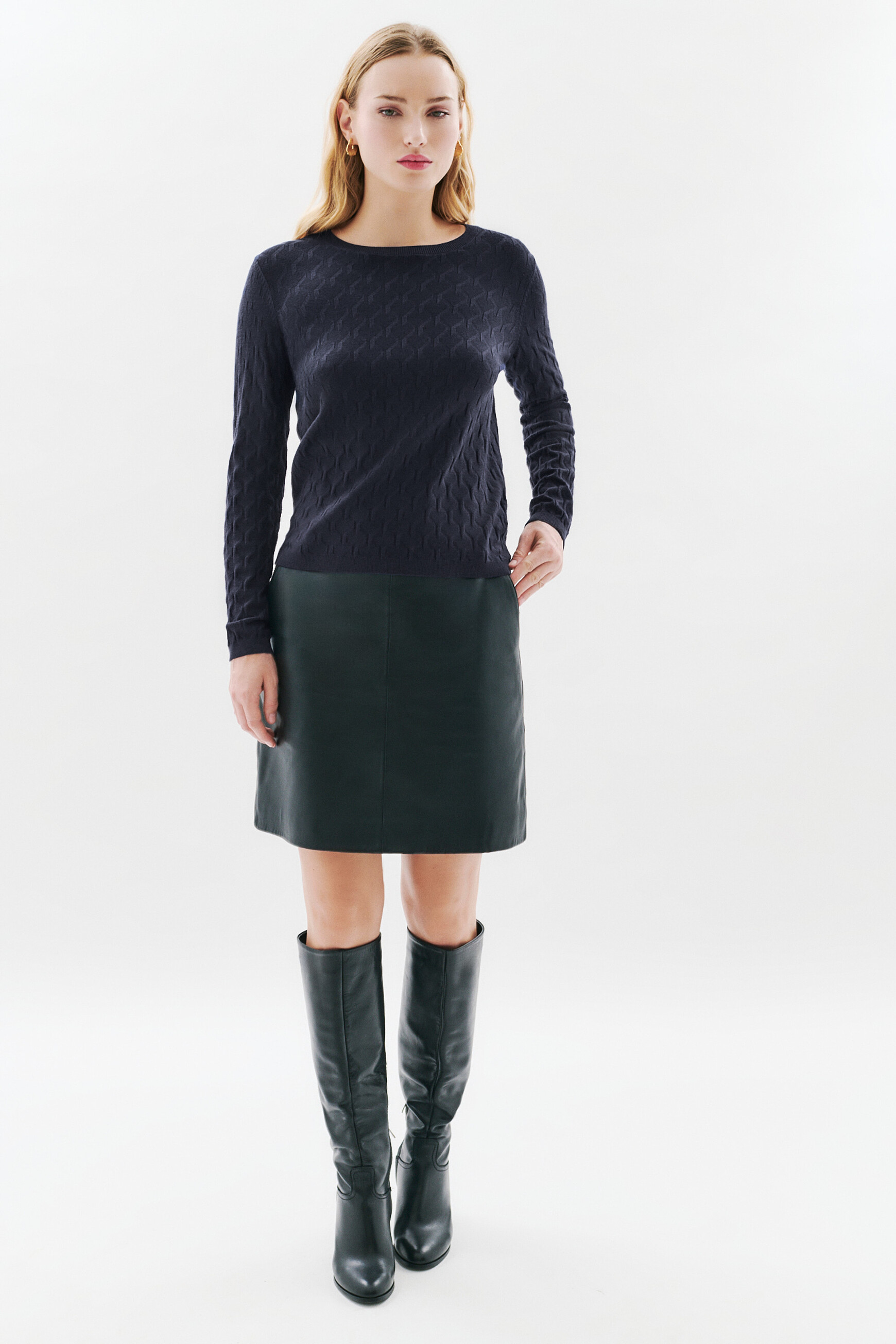 maglione manina blu navy donna Maglione Manina blu navy donna