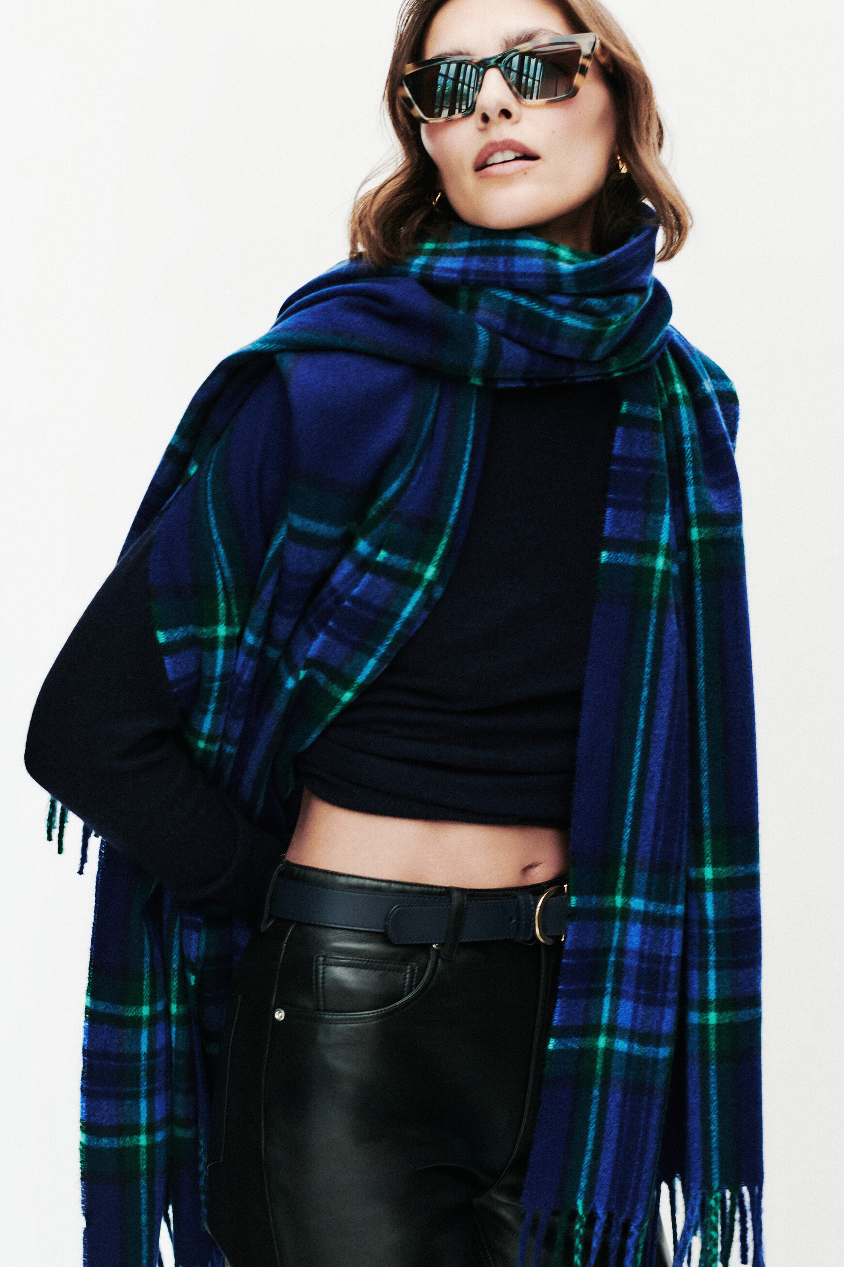 Echarpe Marty azul-marinho mulher